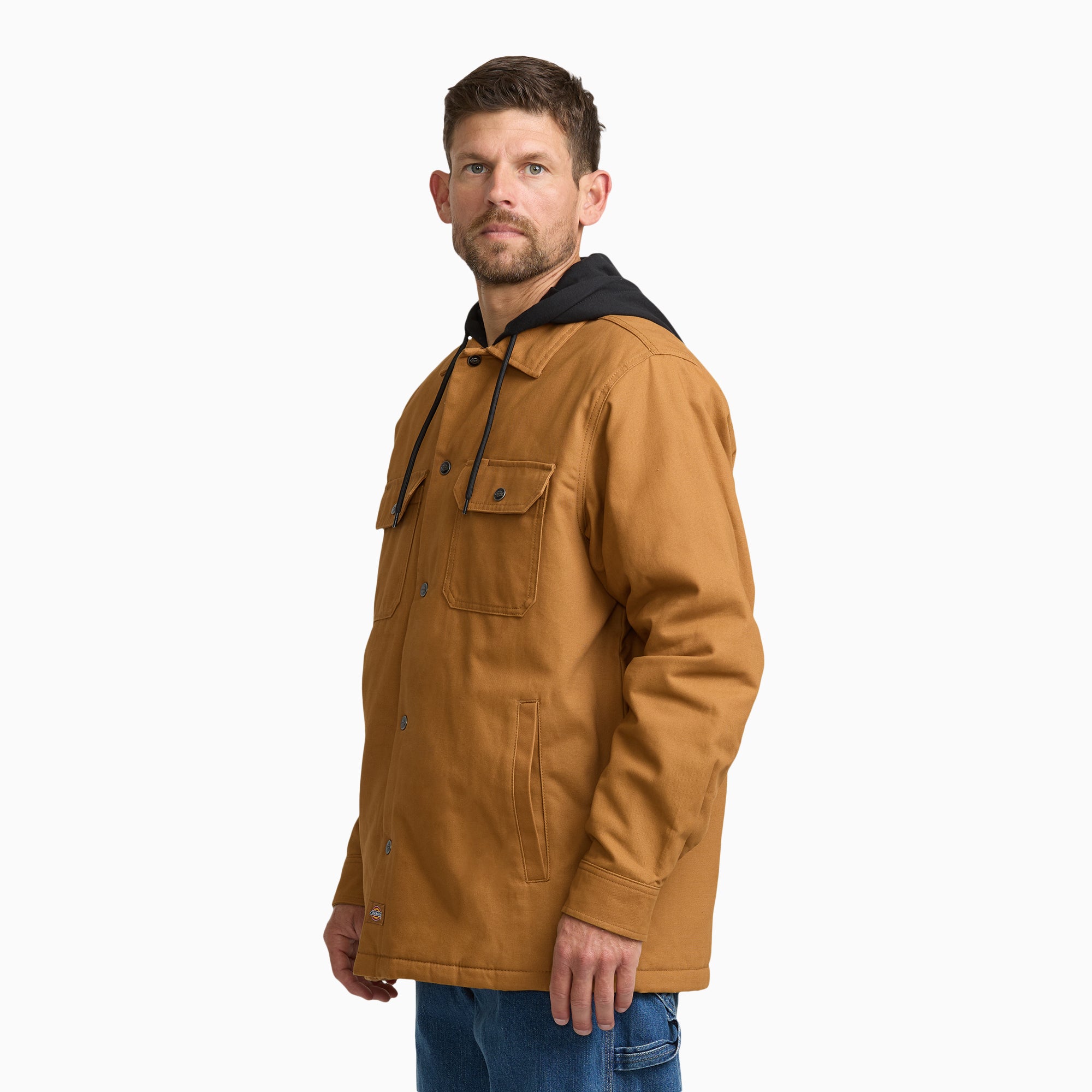 Insulated Duck Hooded Shirt Jacket - Image 3