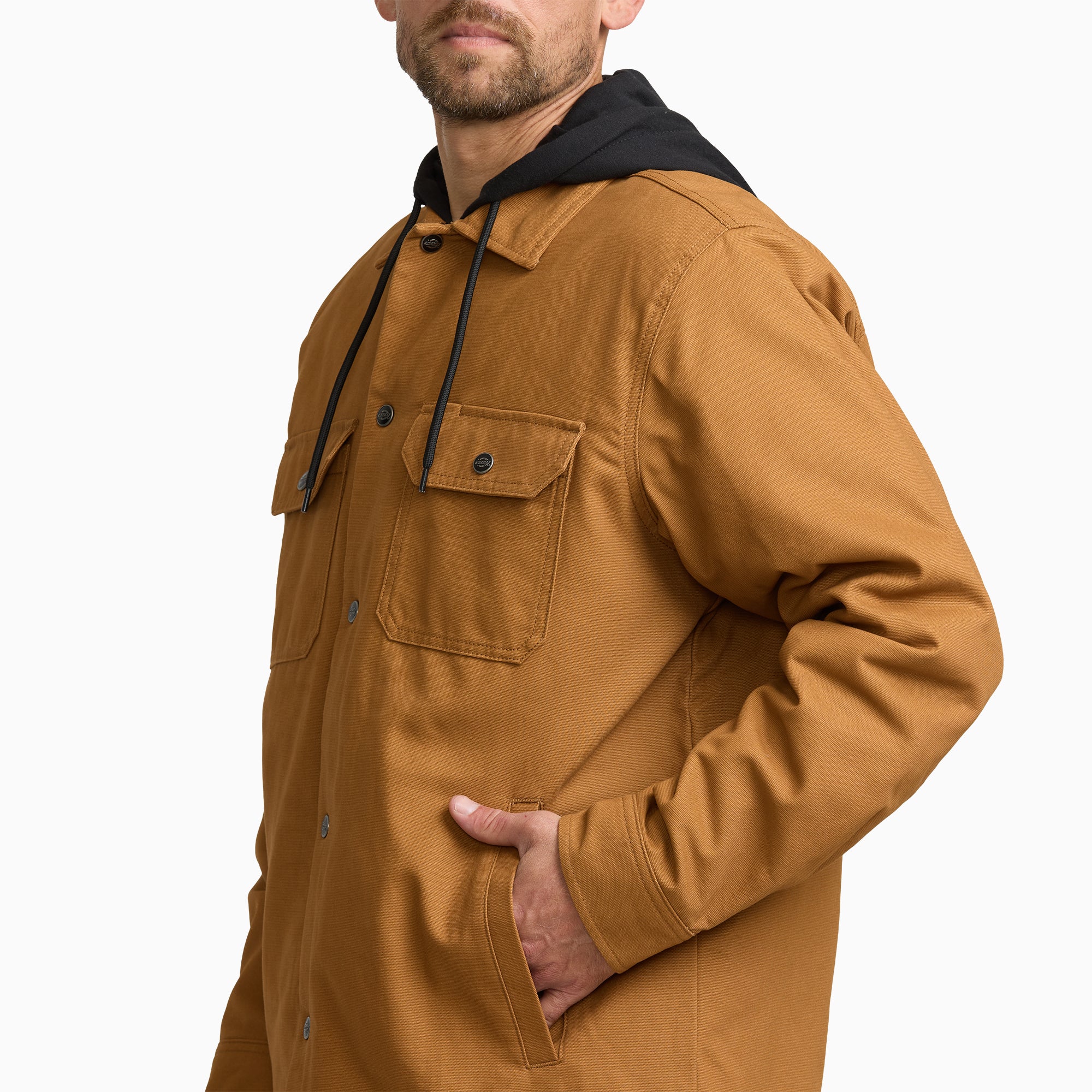 Insulated Duck Hooded Shirt Jacket - Image 5
