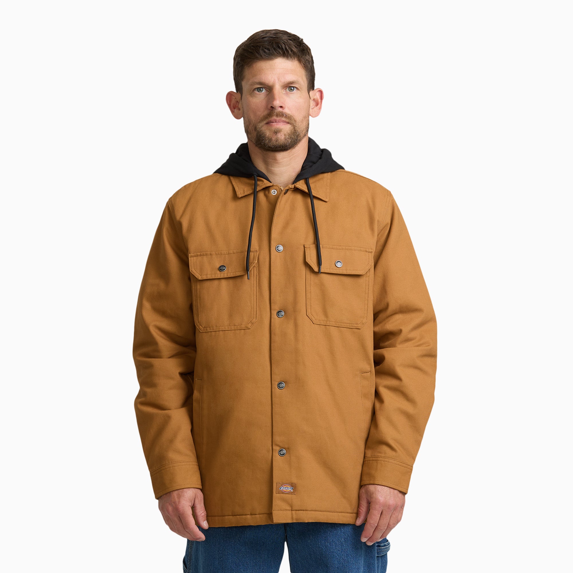 Insulated Duck Hooded Shirt Jacket