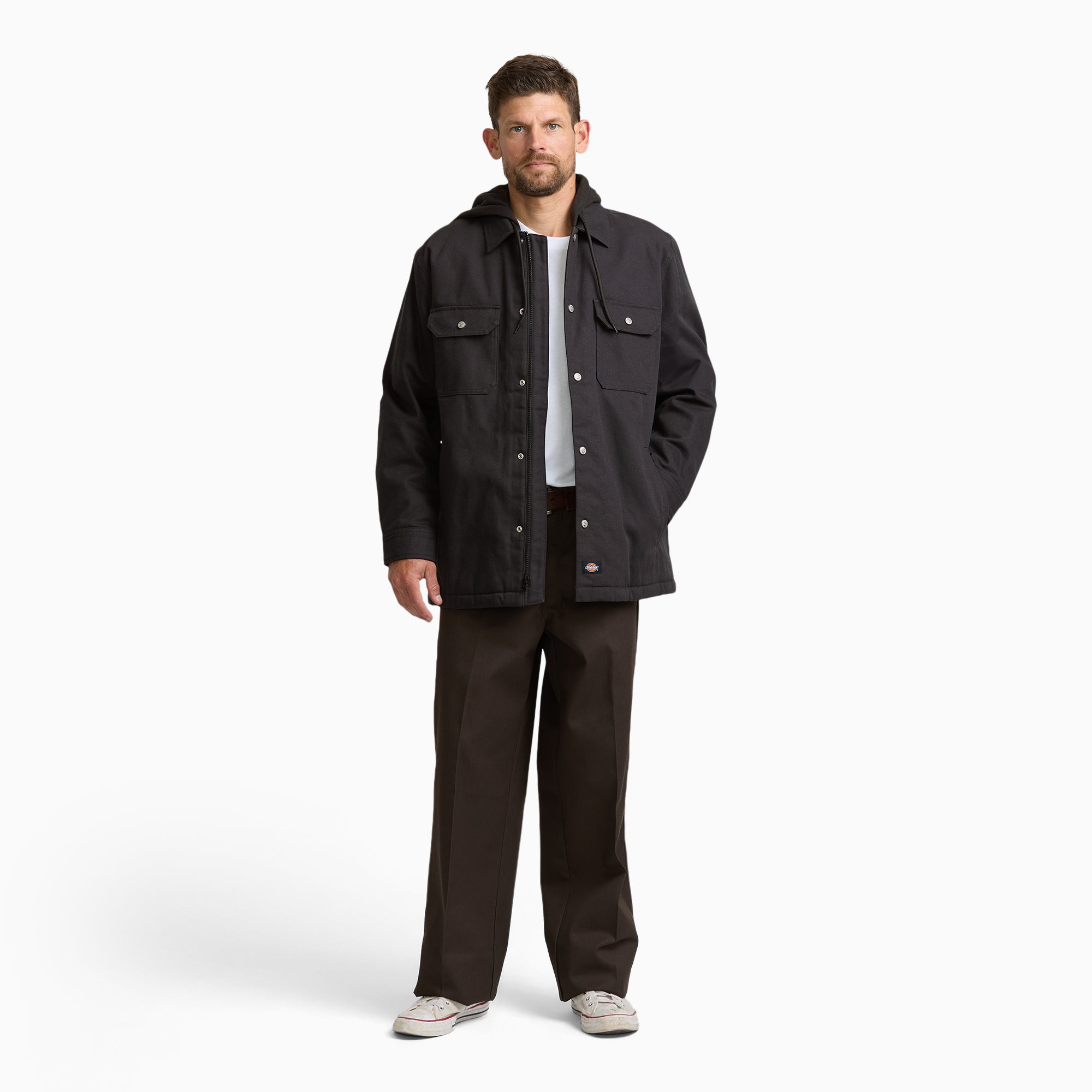 Insulated Duck Hooded Shirt Jacket - Image 4