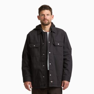 Insulated Duck Hooded  Shirt Jacket