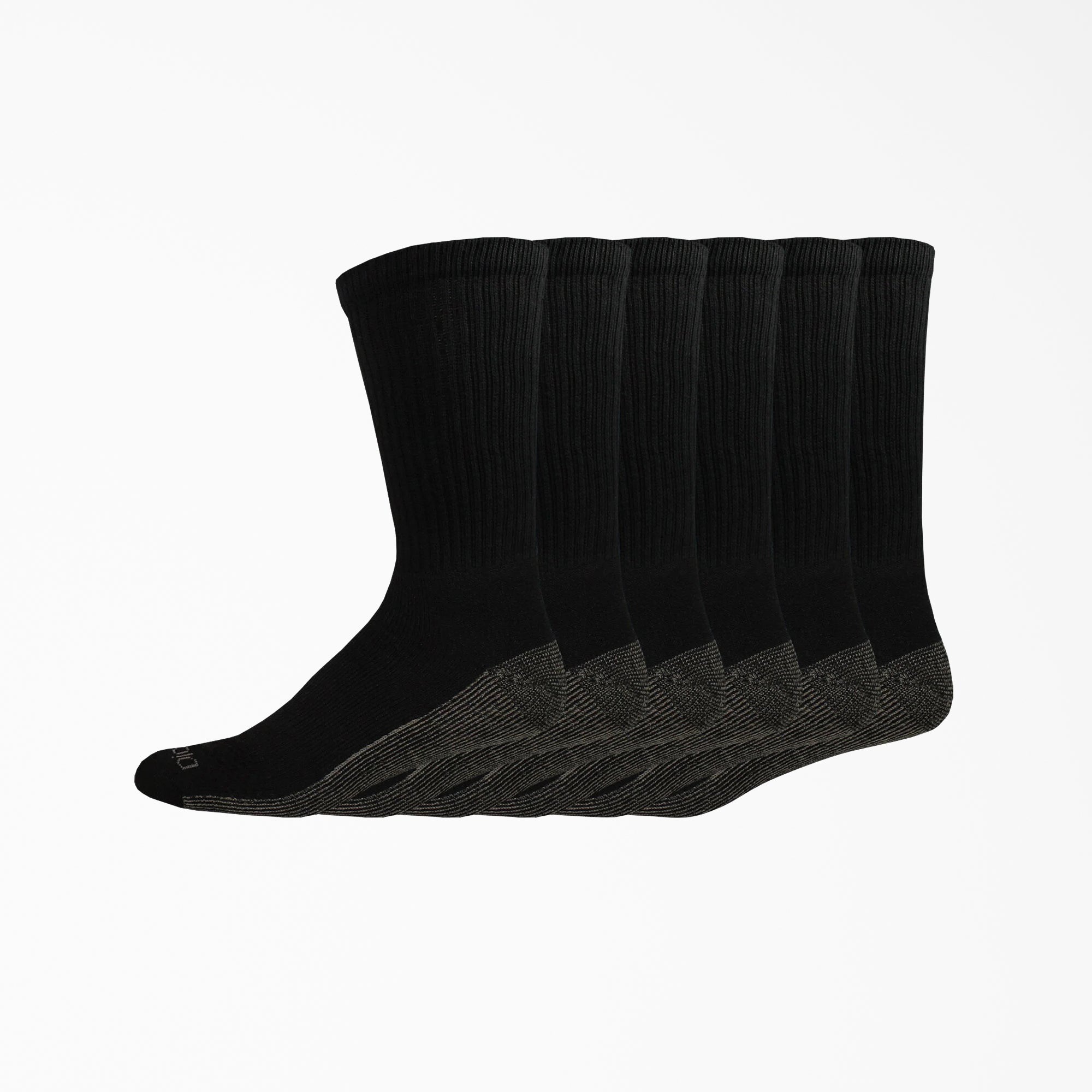Moisture Control Crew Work Socks. Size 6-12. 6-Pack
