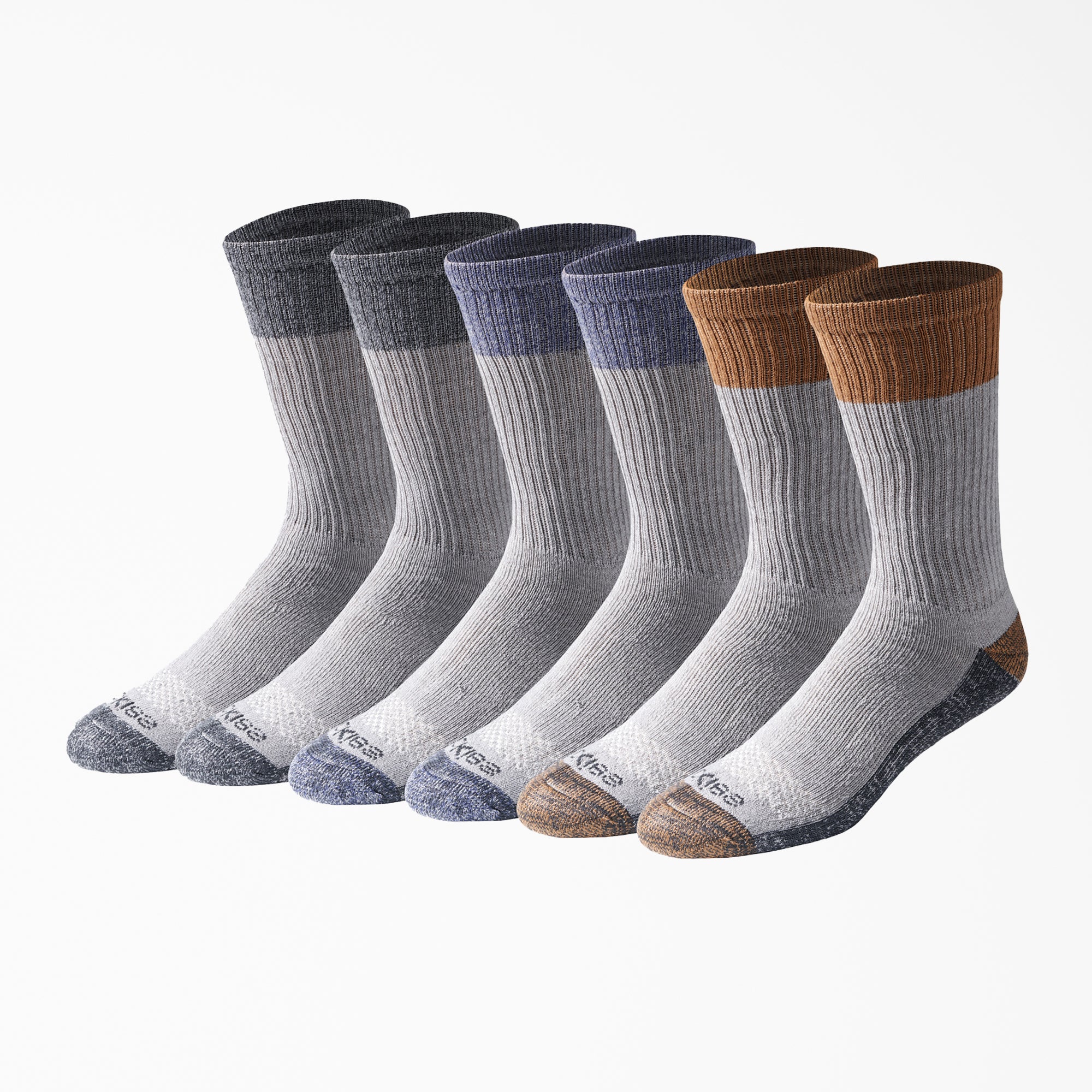 Moisture Control Crew Work Socks. Size 6-12. 6-Pack