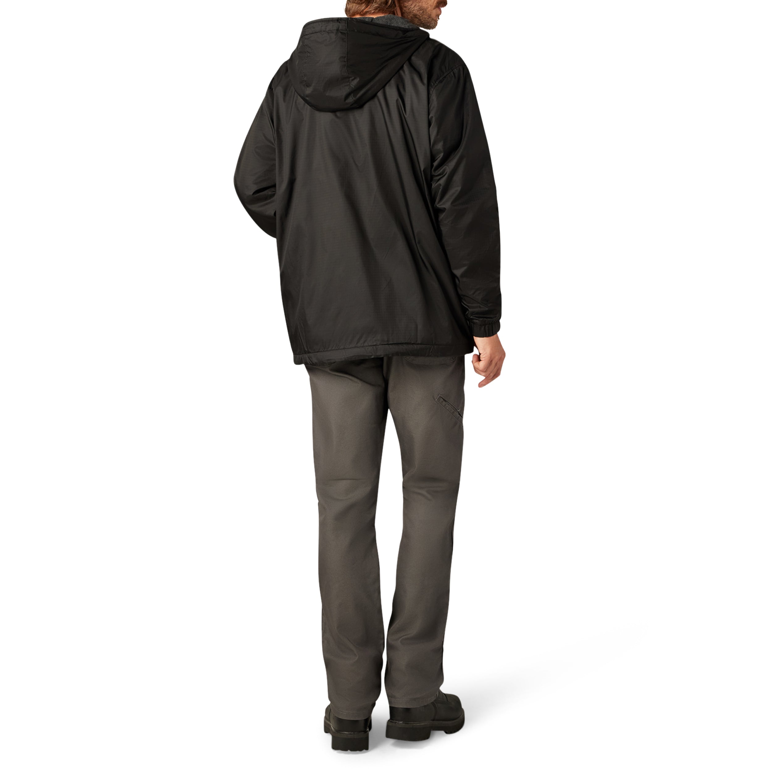 Fleece Lined Nylon Hooded Jacket - Image 6