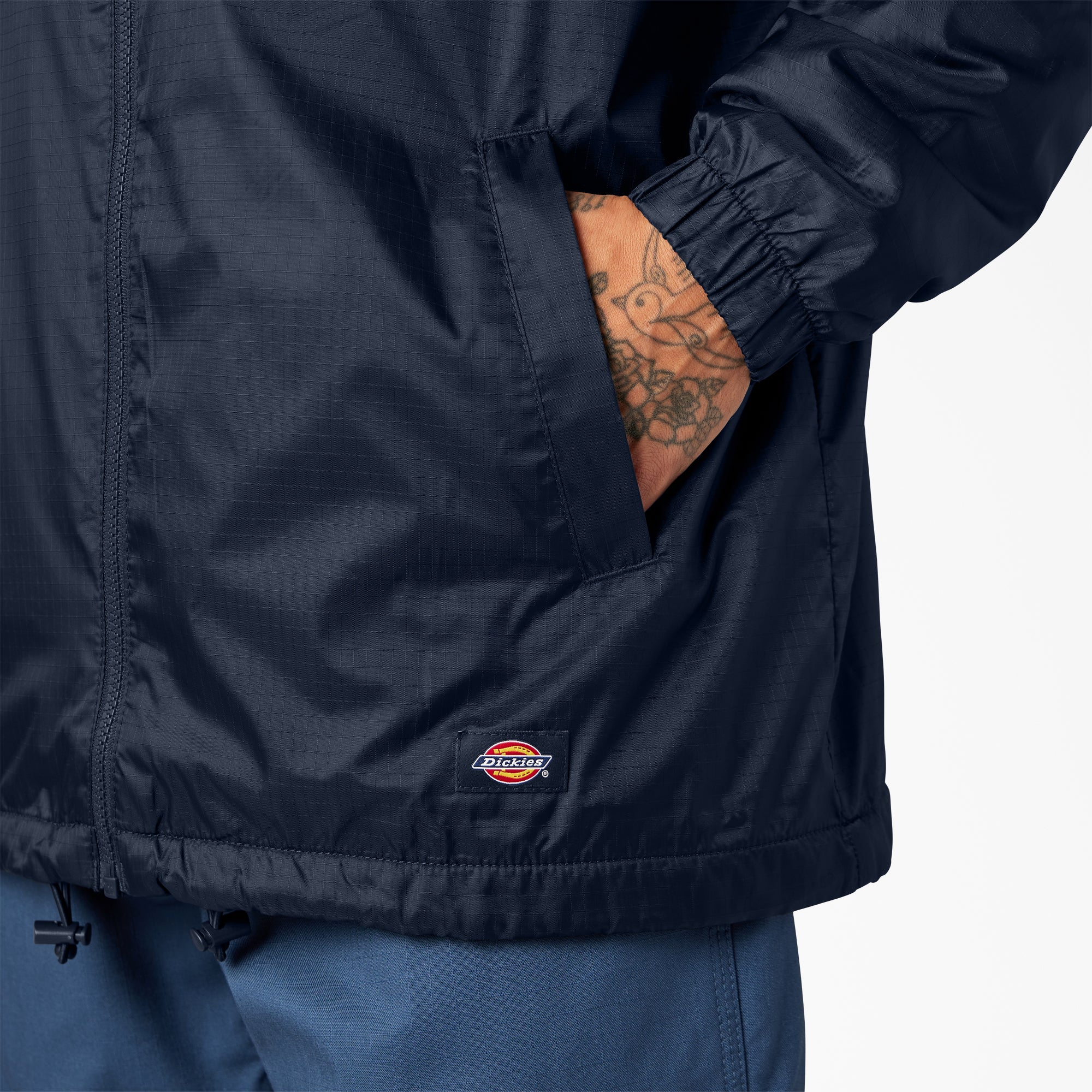 Fleece Lined Nylon Hooded Jacket - Image 8