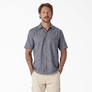 Dickies 1922 Short Sleeve Striped Chambray Shirt