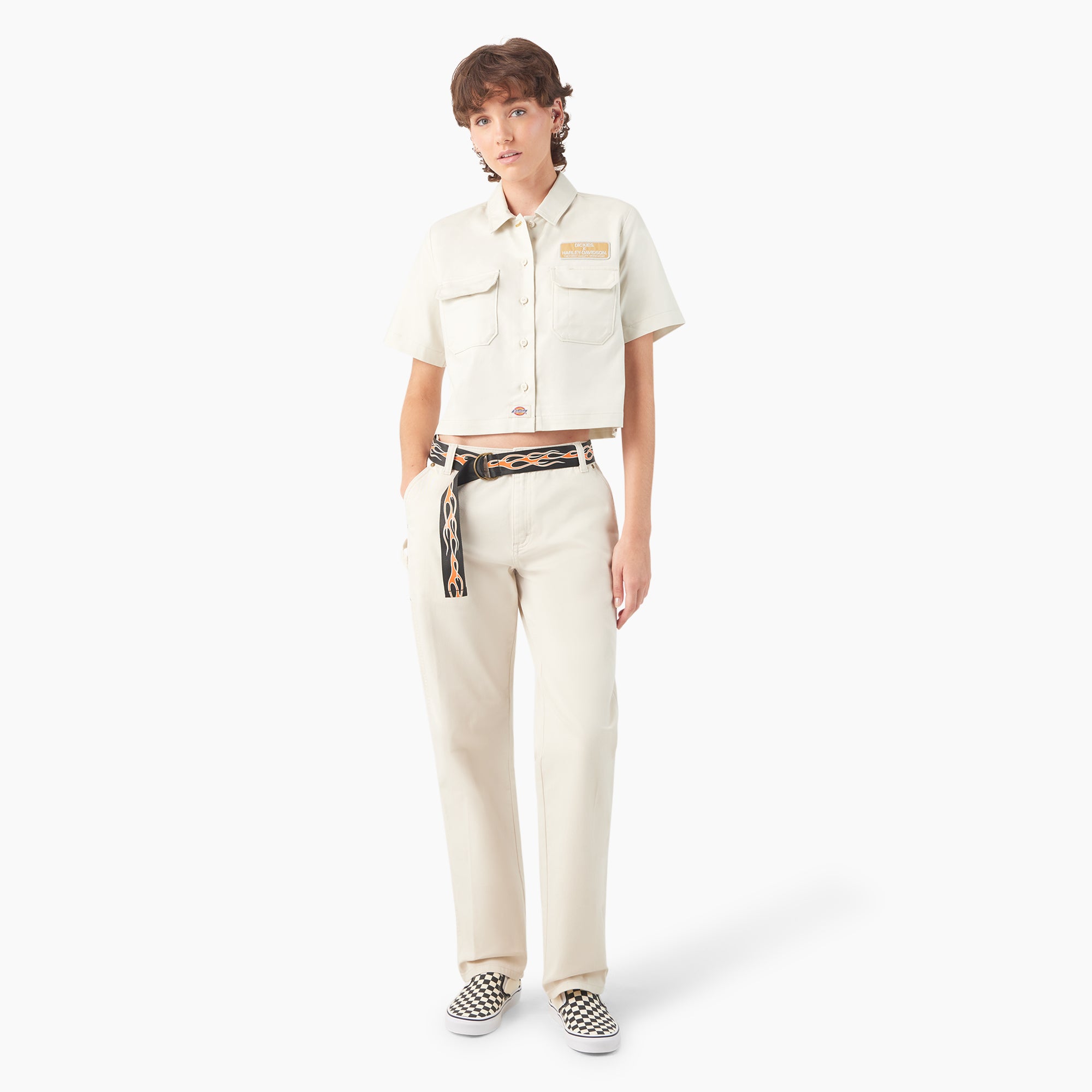 Dickies x Harley-Davidson Women's Eagle Cropped Work Shirt - Image 4