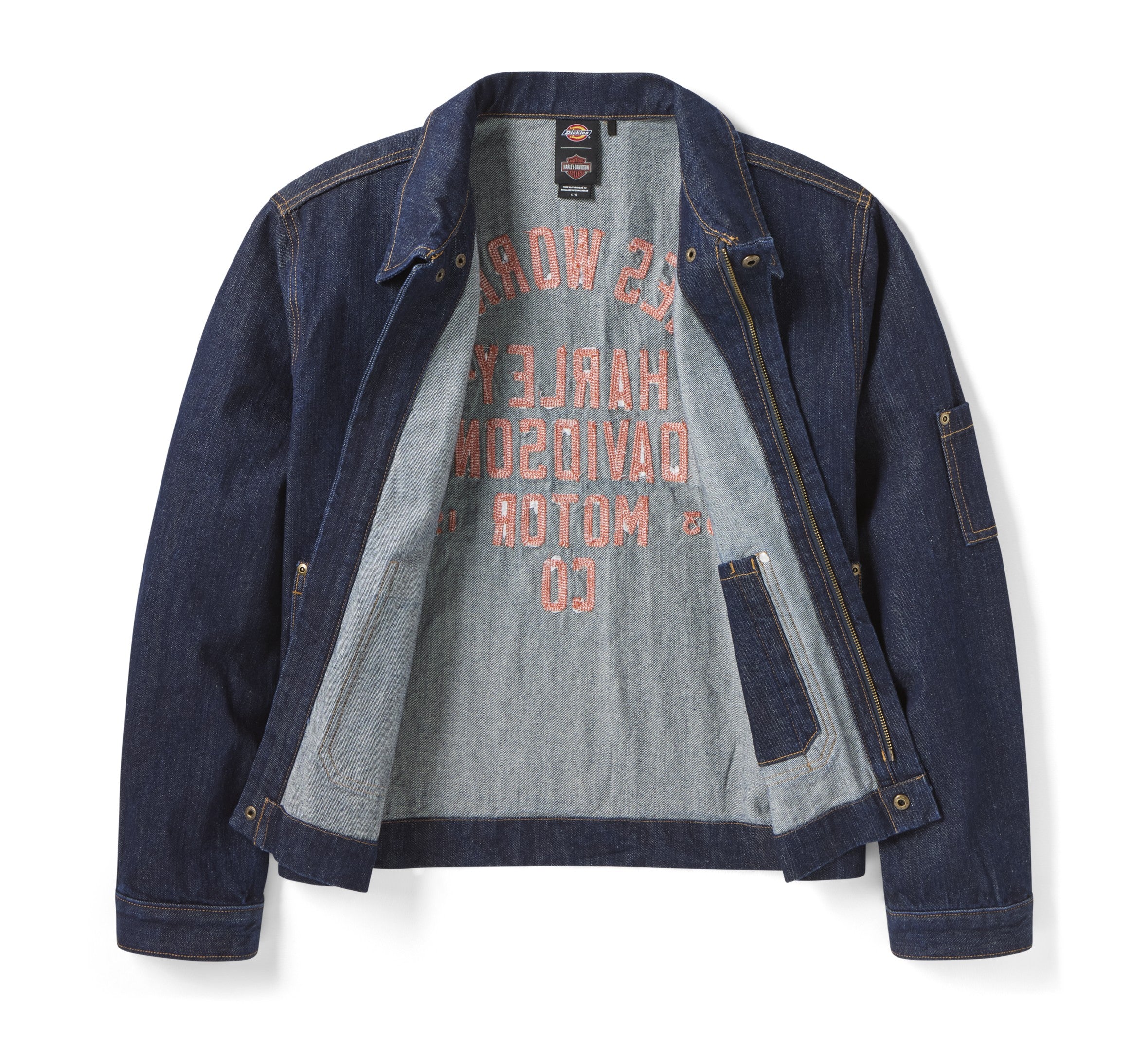 Dickies x Harley-Davidson® Boxy Fit Embroidered Denim Jacket - Image 9