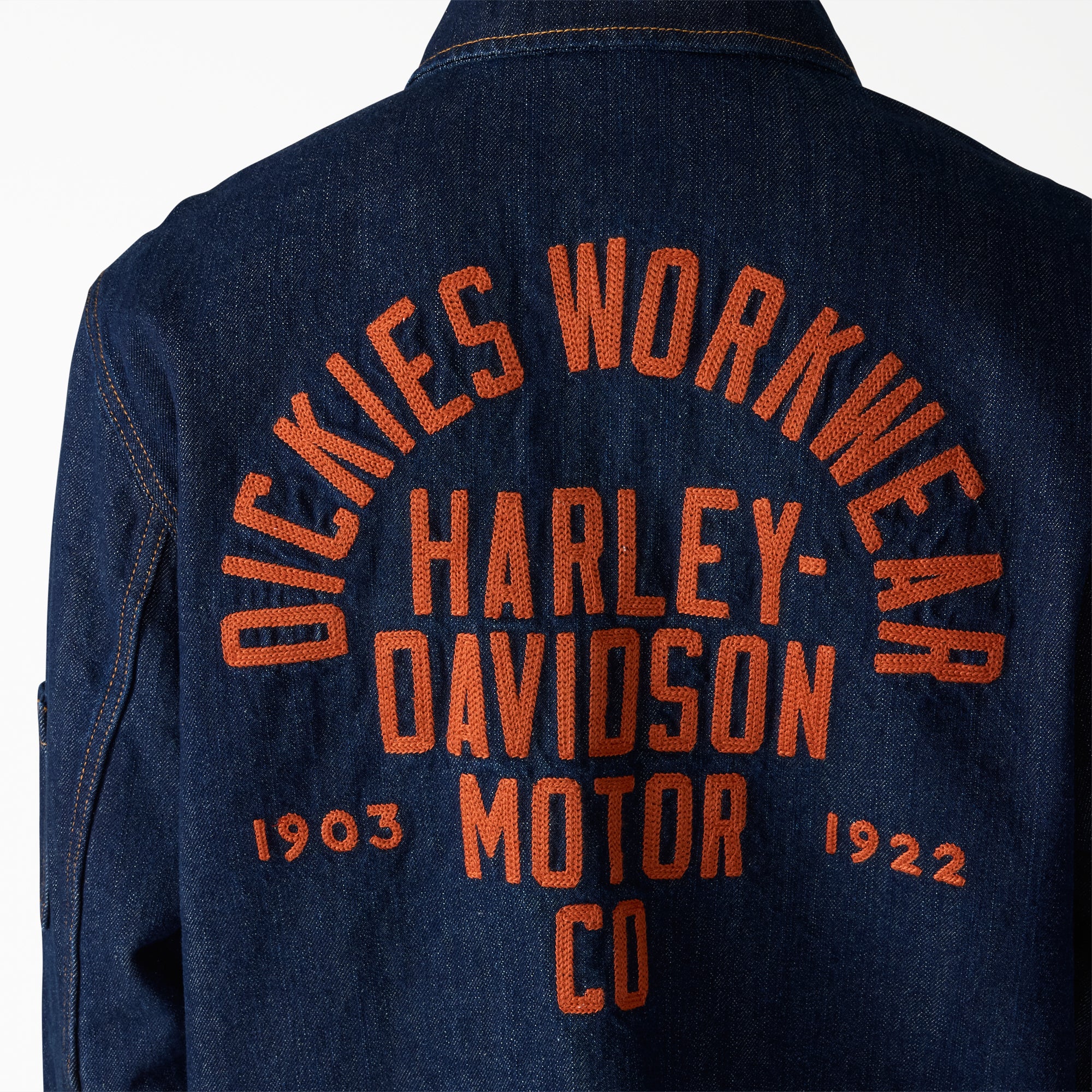 Dickies x Harley-Davidson® Boxy Fit Embroidered Denim Jacket - Image 5