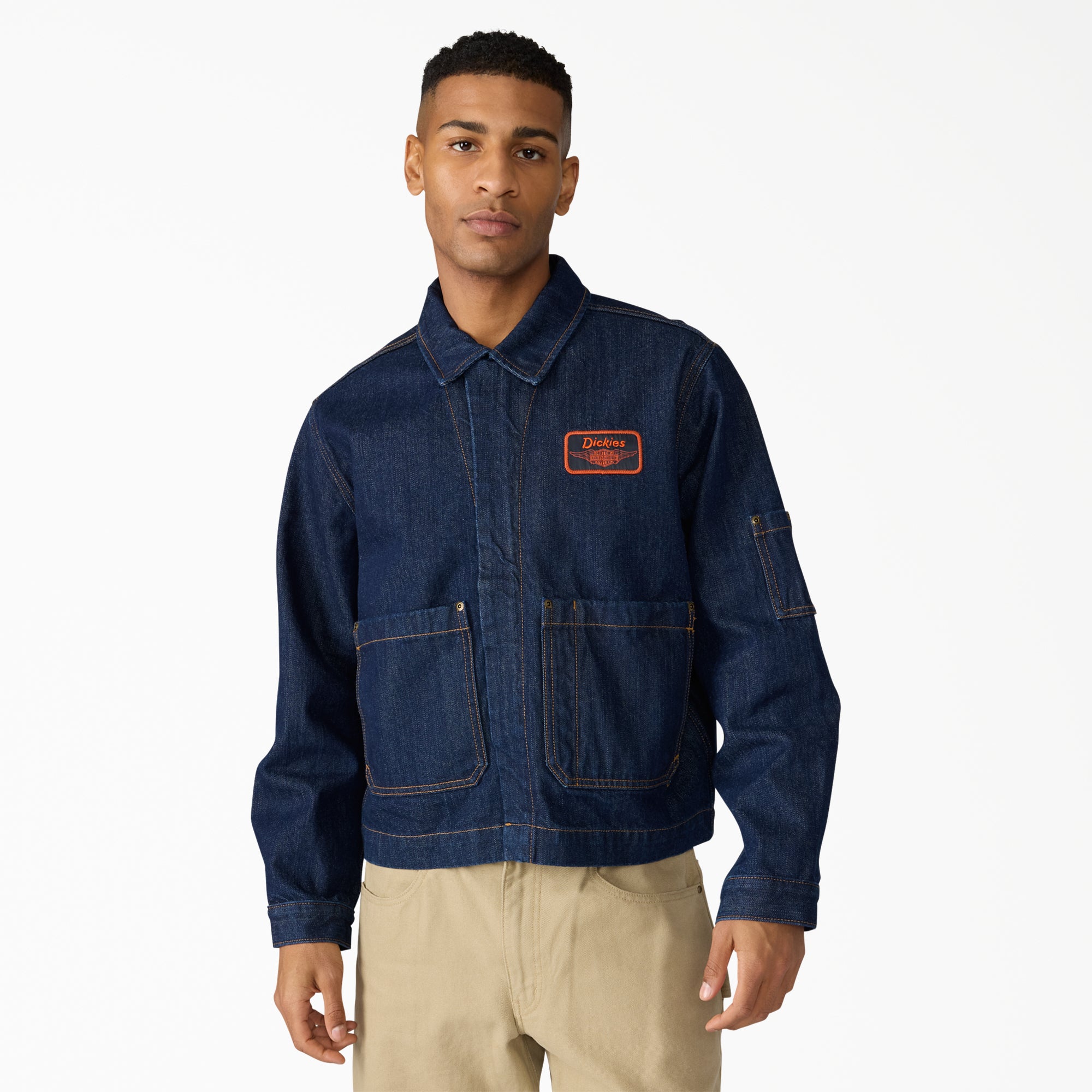 Dickies x Harley-Davidson® Boxy Fit Embroidered Denim Jacket - Image 2