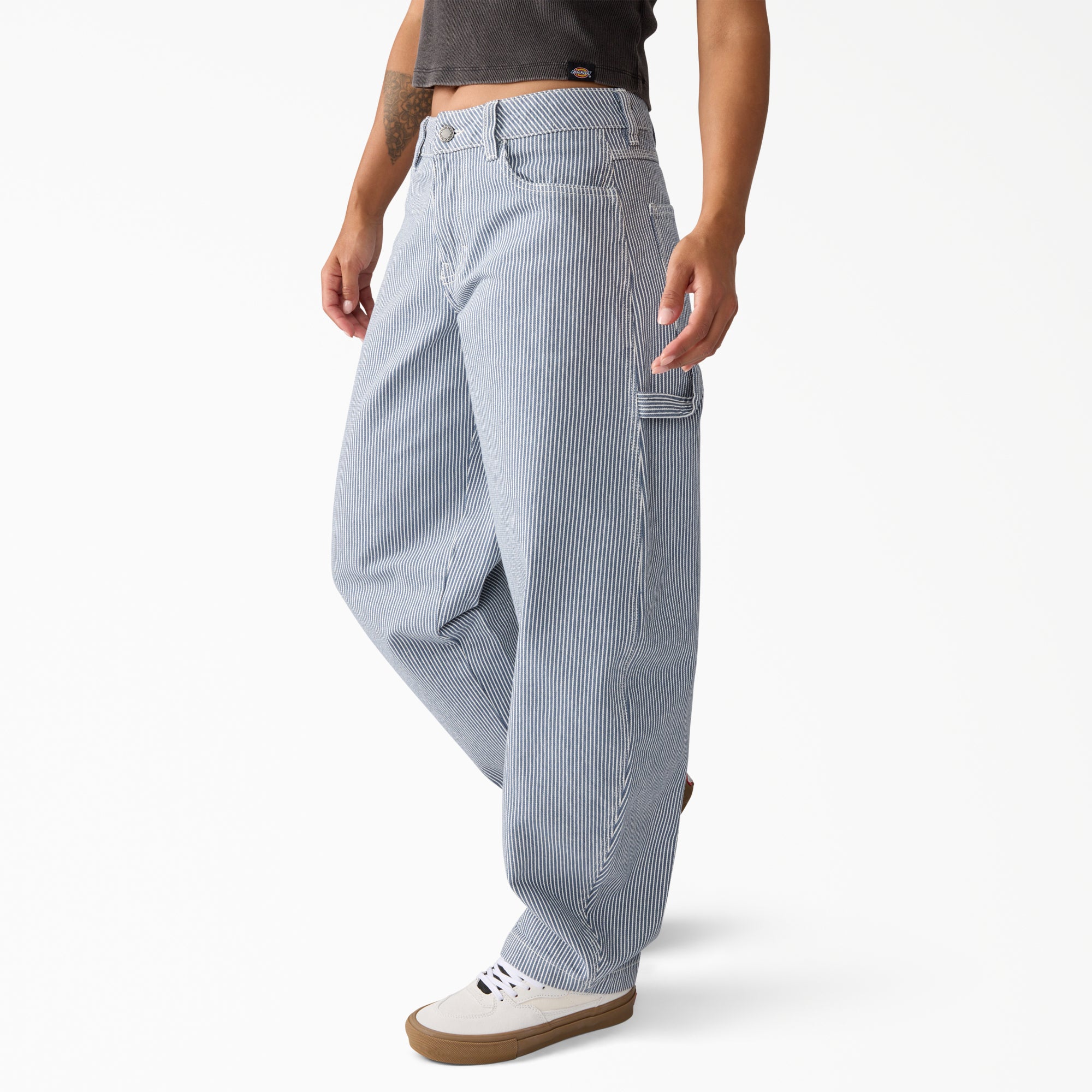 Women's Hickory Loose Straight Carpenter Pants - Image 3
