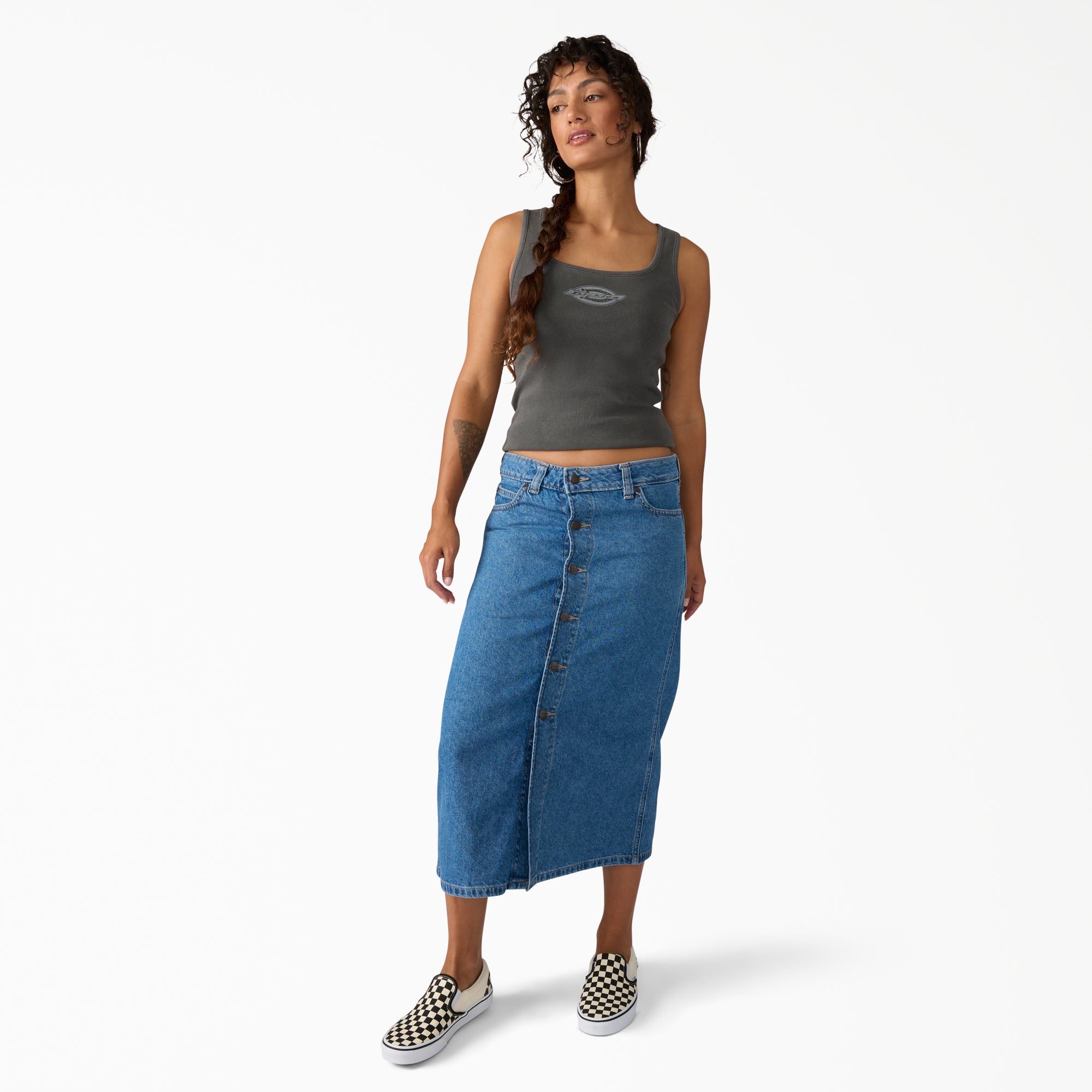 Women's Midi Denim Skirt - Image 4
