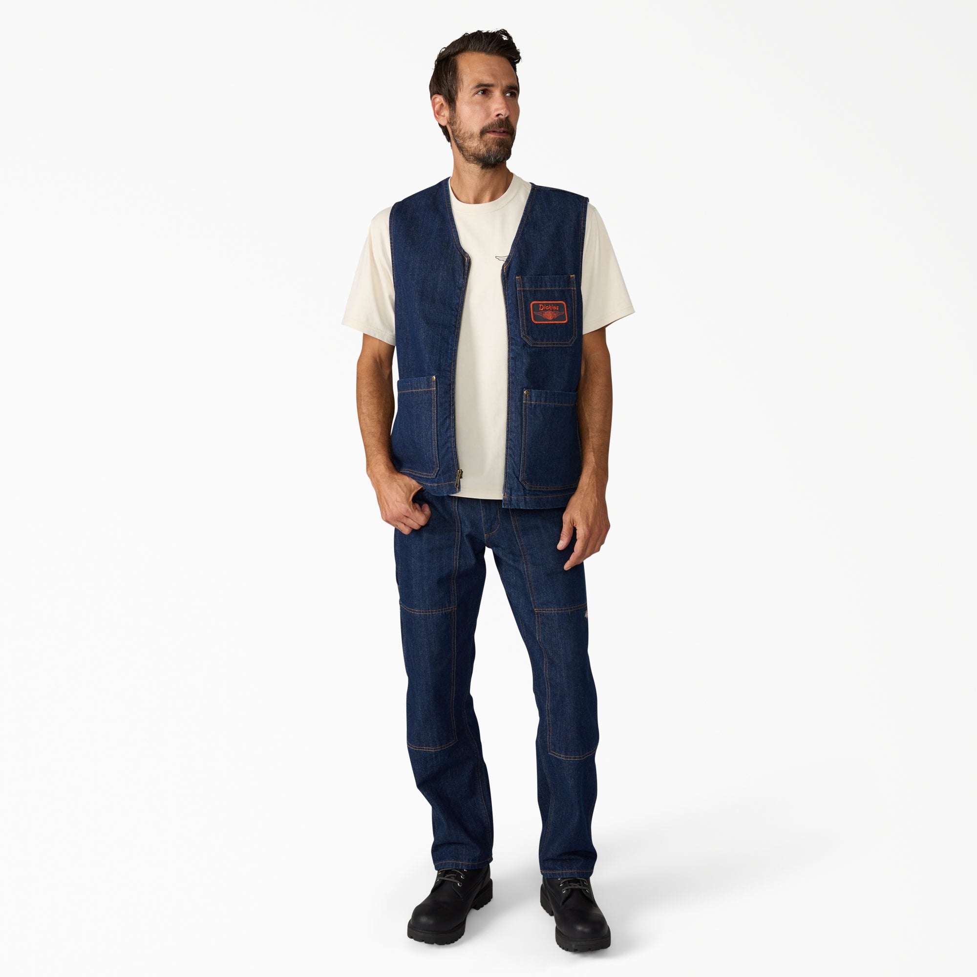 Dickies x Harley-Davidson® Denim Zip-Up Vest - Image 4