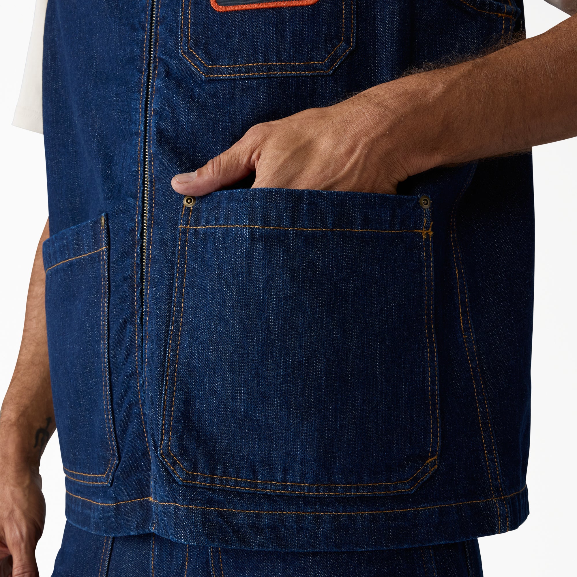 Dickies x Harley-Davidson® Denim Zip-Up Vest - Image 6