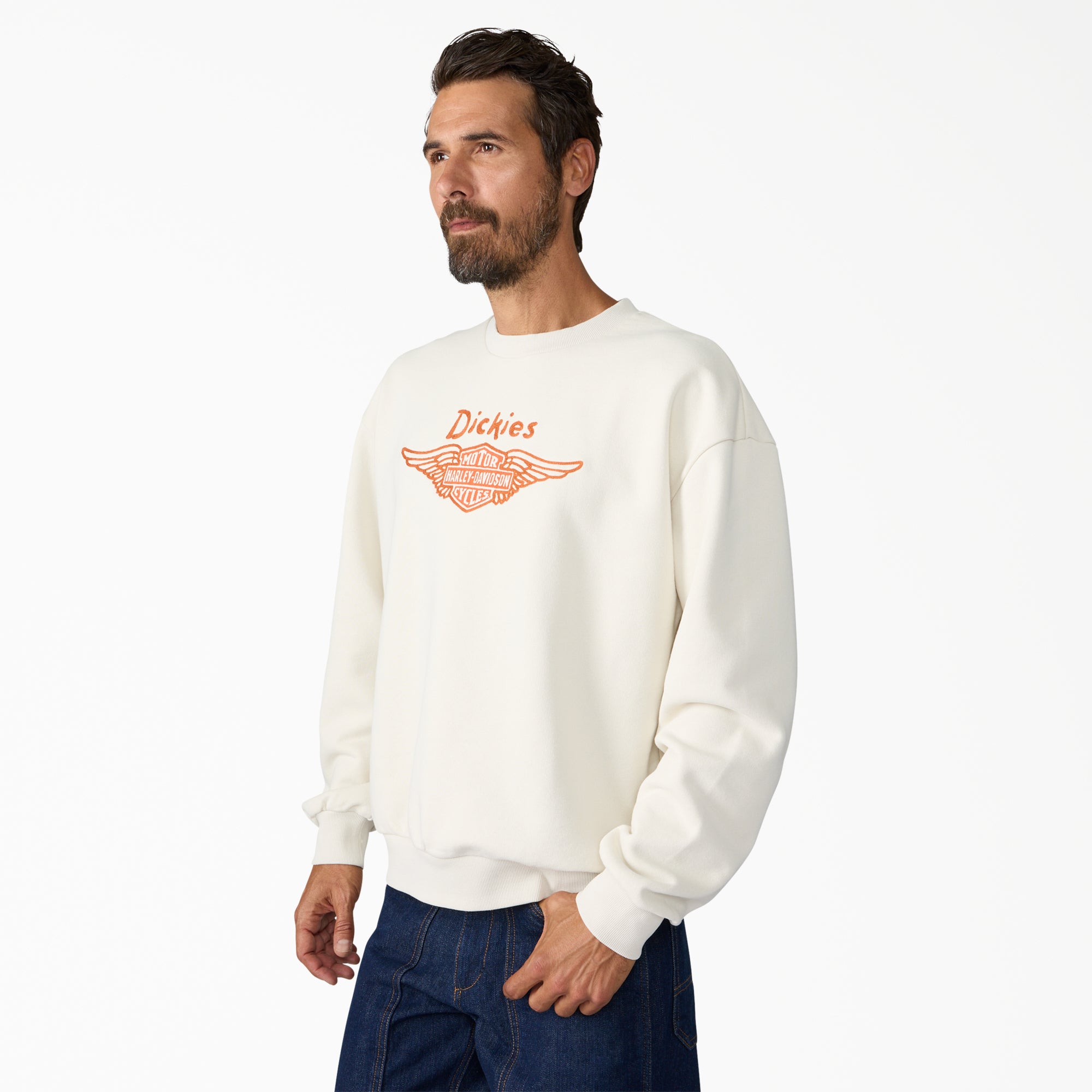 Dickies x Harley-Davidson® Boxy Fit Embroidered Crewneck Sweatshirt - Image 3