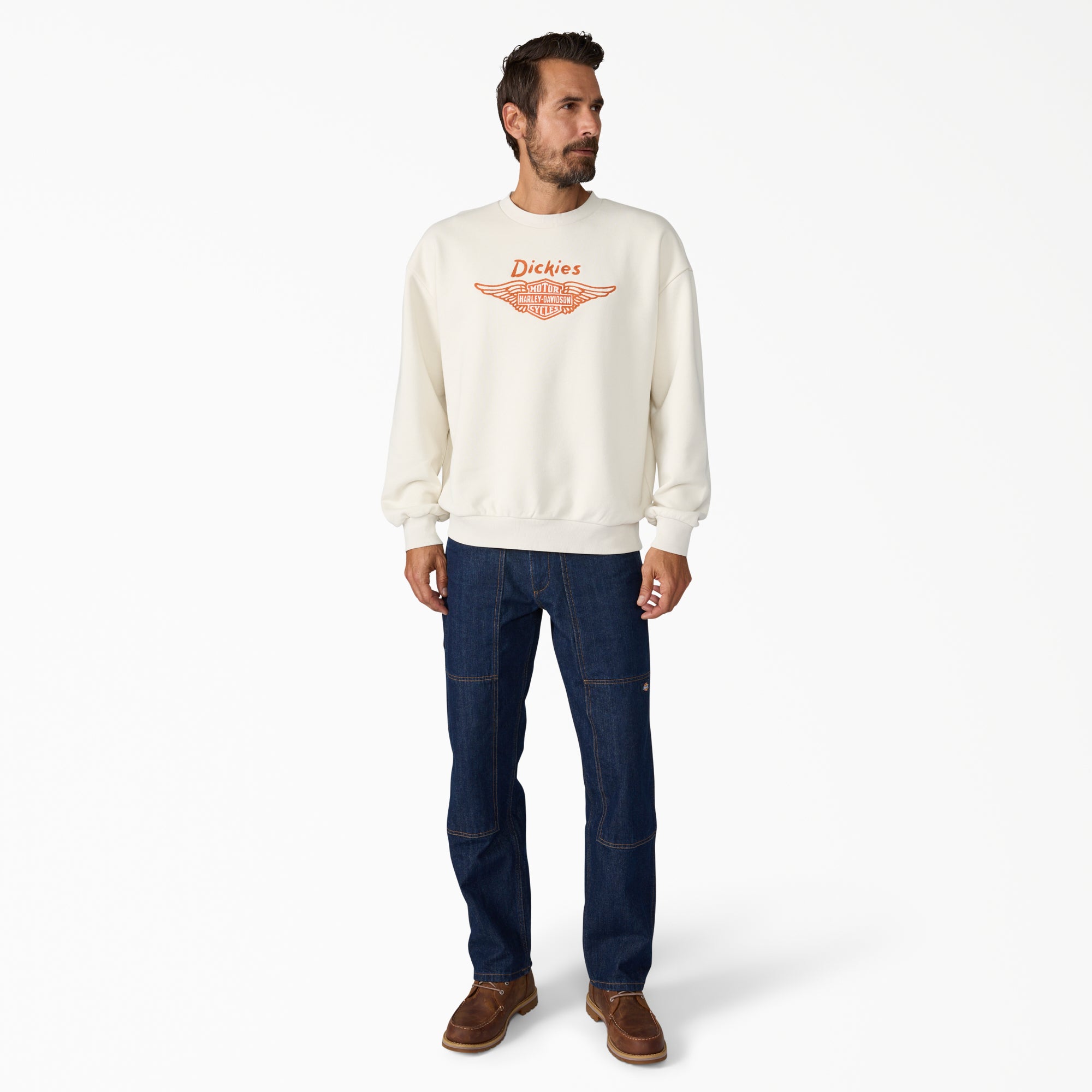 Dickies x Harley-Davidson® Boxy Fit Embroidered Crewneck Sweatshirt - Image 4