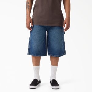 Worn In Relaxed Carpenter Denim Shorts. 13