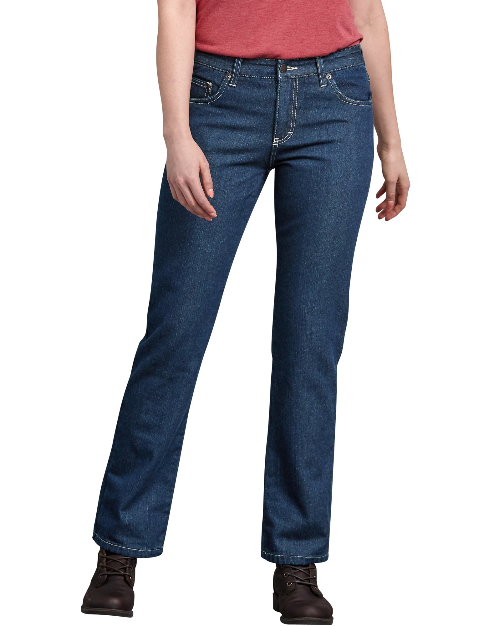 Women's Denim Flannel Lined Relaxed Fit Jeans - Image 5
