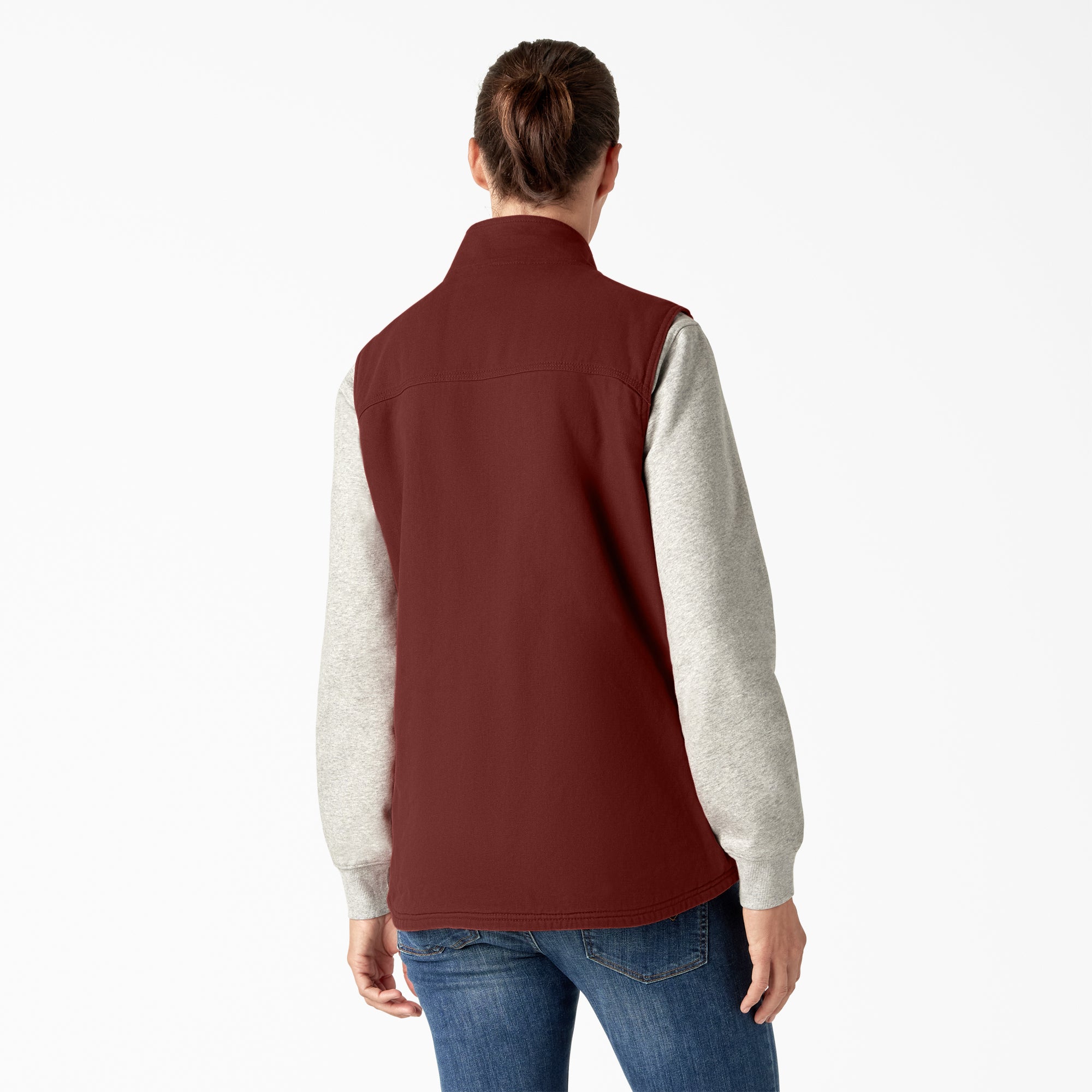 Women's Fleece Lined Duck Canvas Vest - Image 2