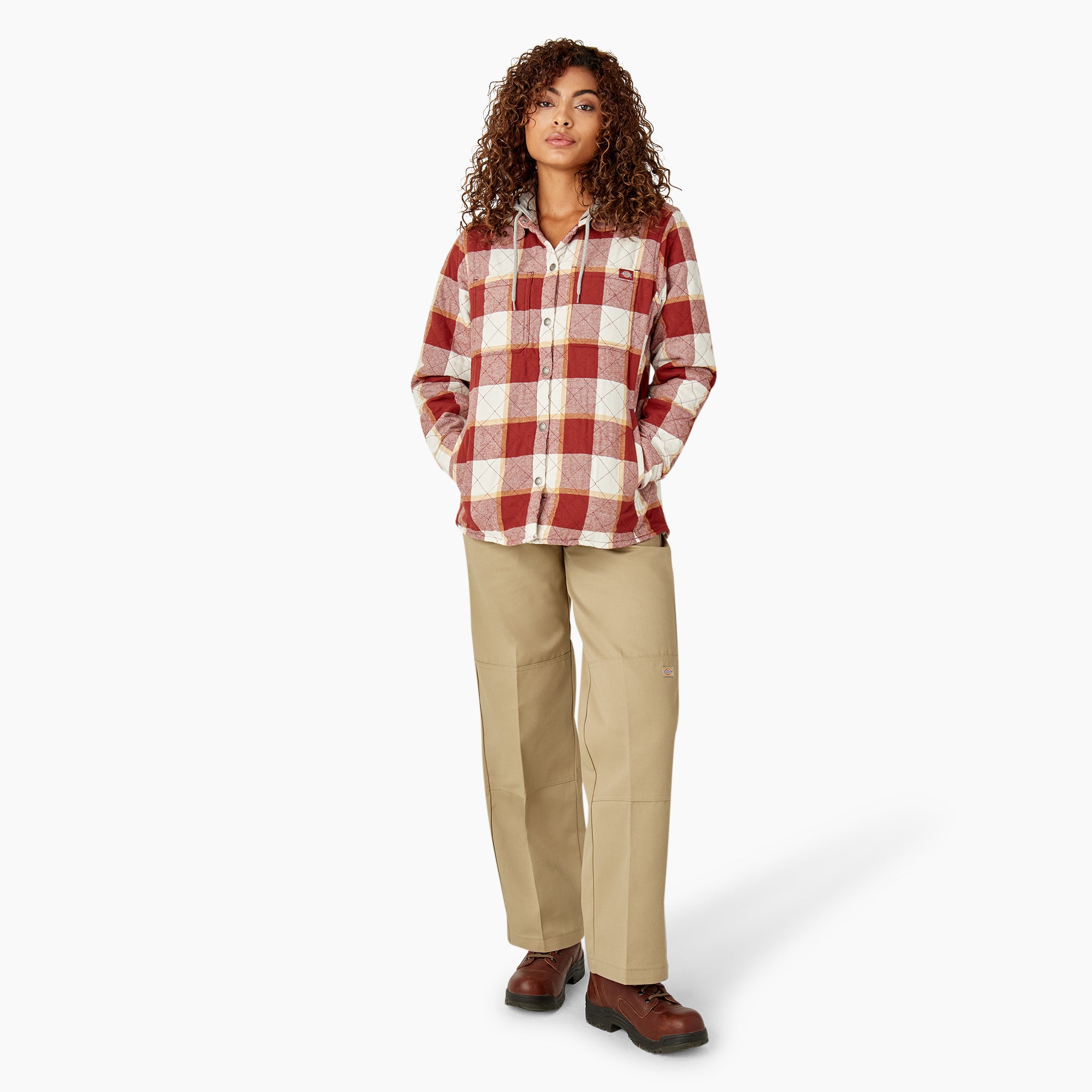 Women's Flannel Hooded Shirt Jacket - Image 5
