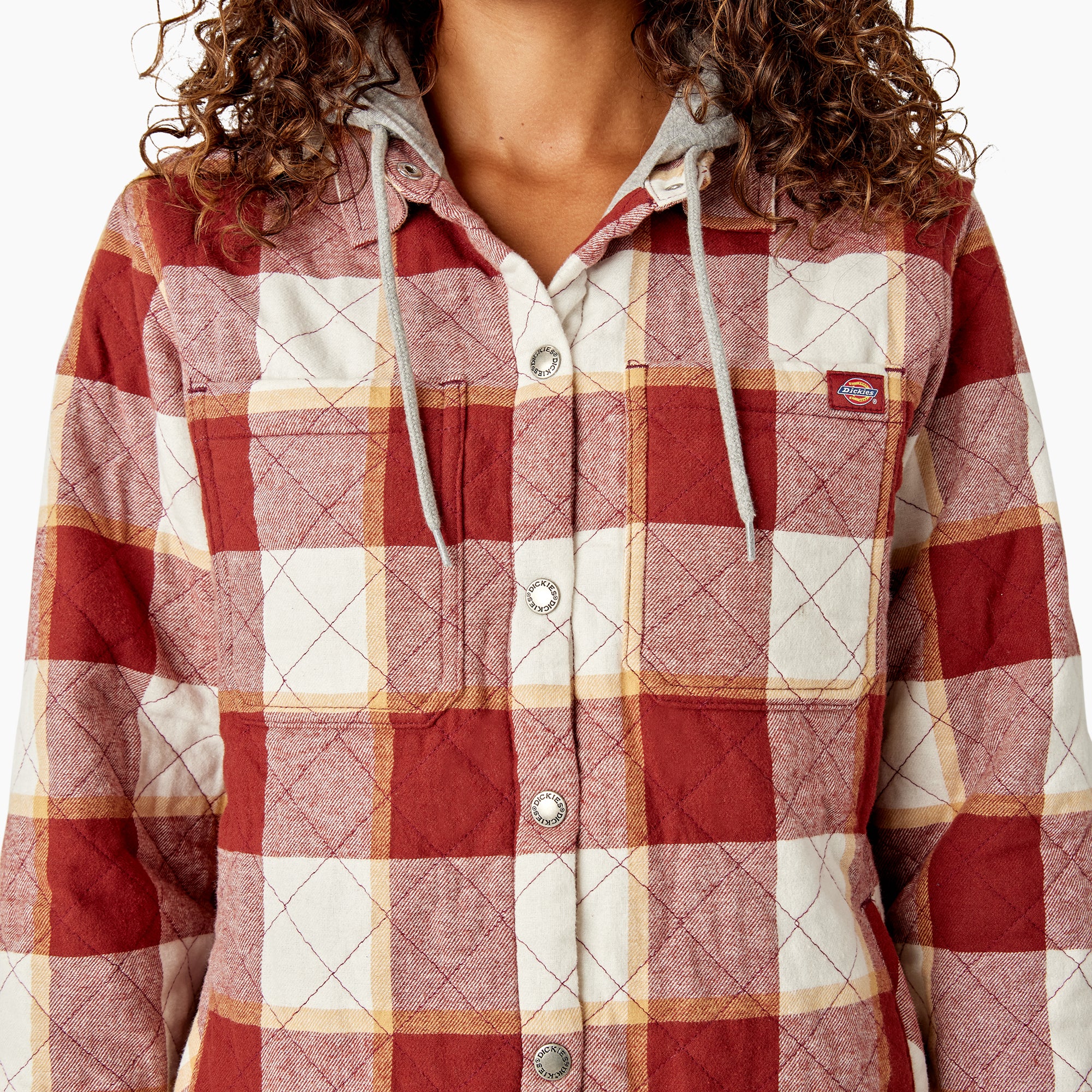 Women's Flannel Hooded Shirt Jacket - Image 7