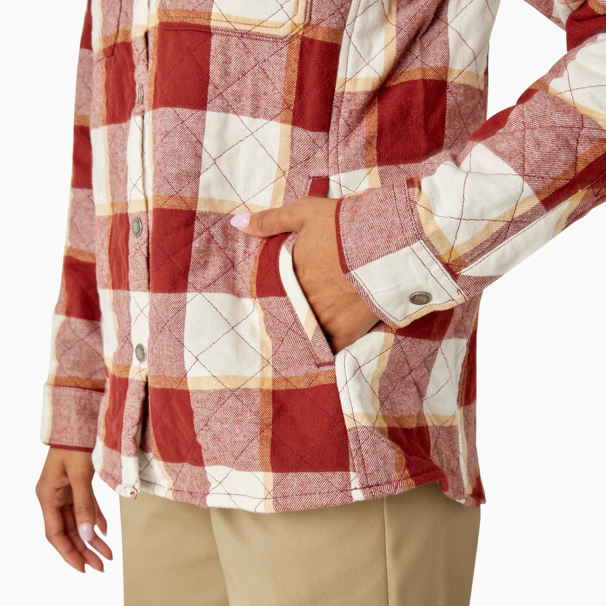 Women's Flannel Hooded Shirt Jacket - Image 8