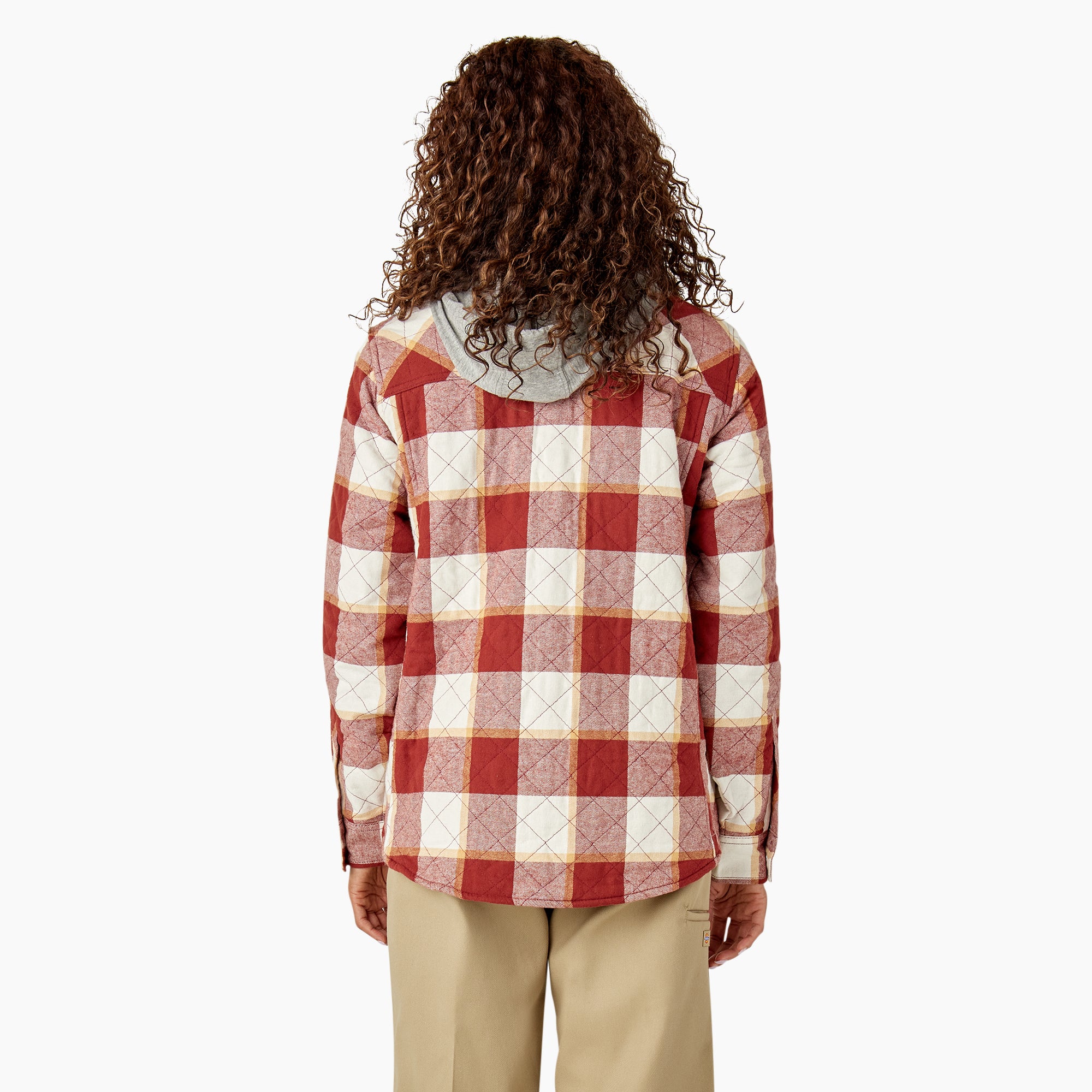 Women's Flannel Hooded Shirt Jacket - Image 2