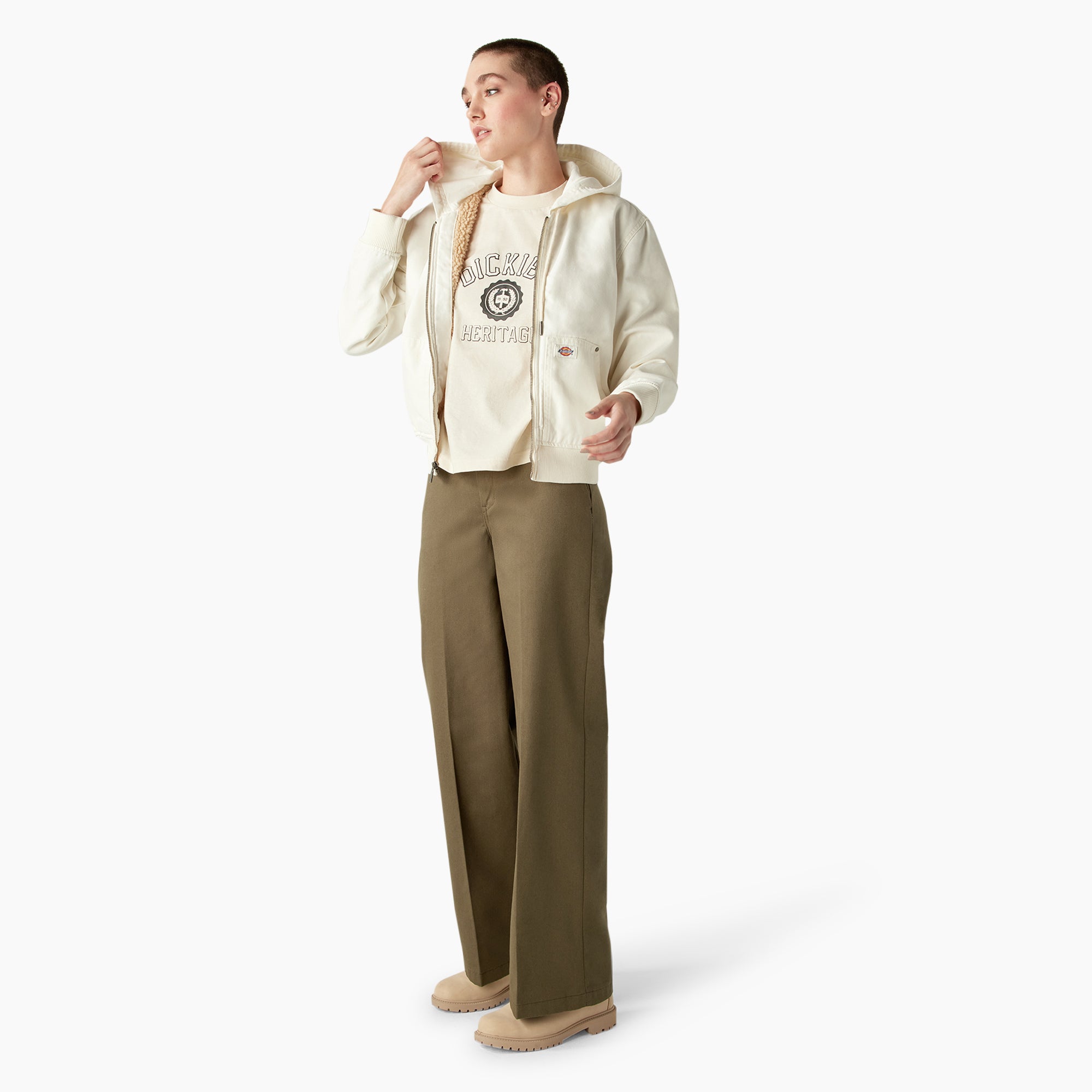 Women's Duck Canvas Fleece Lined Jacket - Image 4