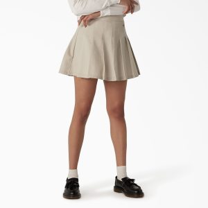 Women's Twill Pleated Skirt