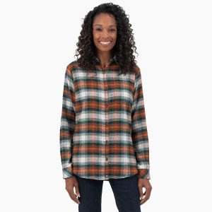 Women's Plaid Flannel Long Sleeve Shirt