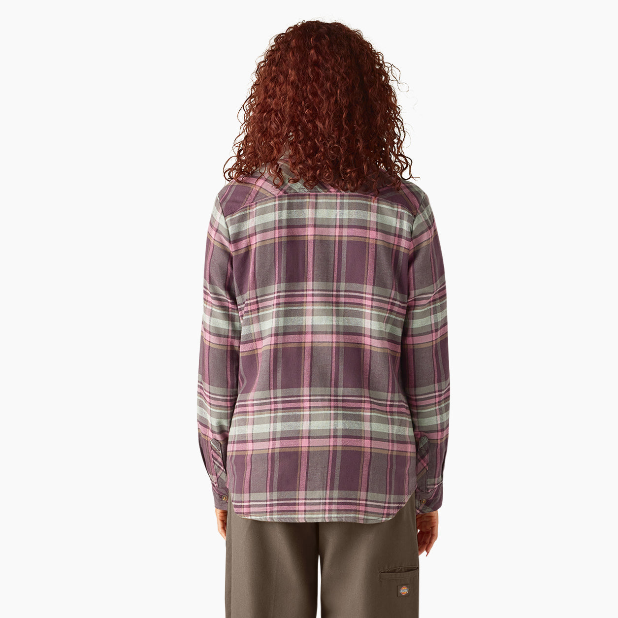 Women's Plaid Flannel Long Sleeve Shirt - Image 2