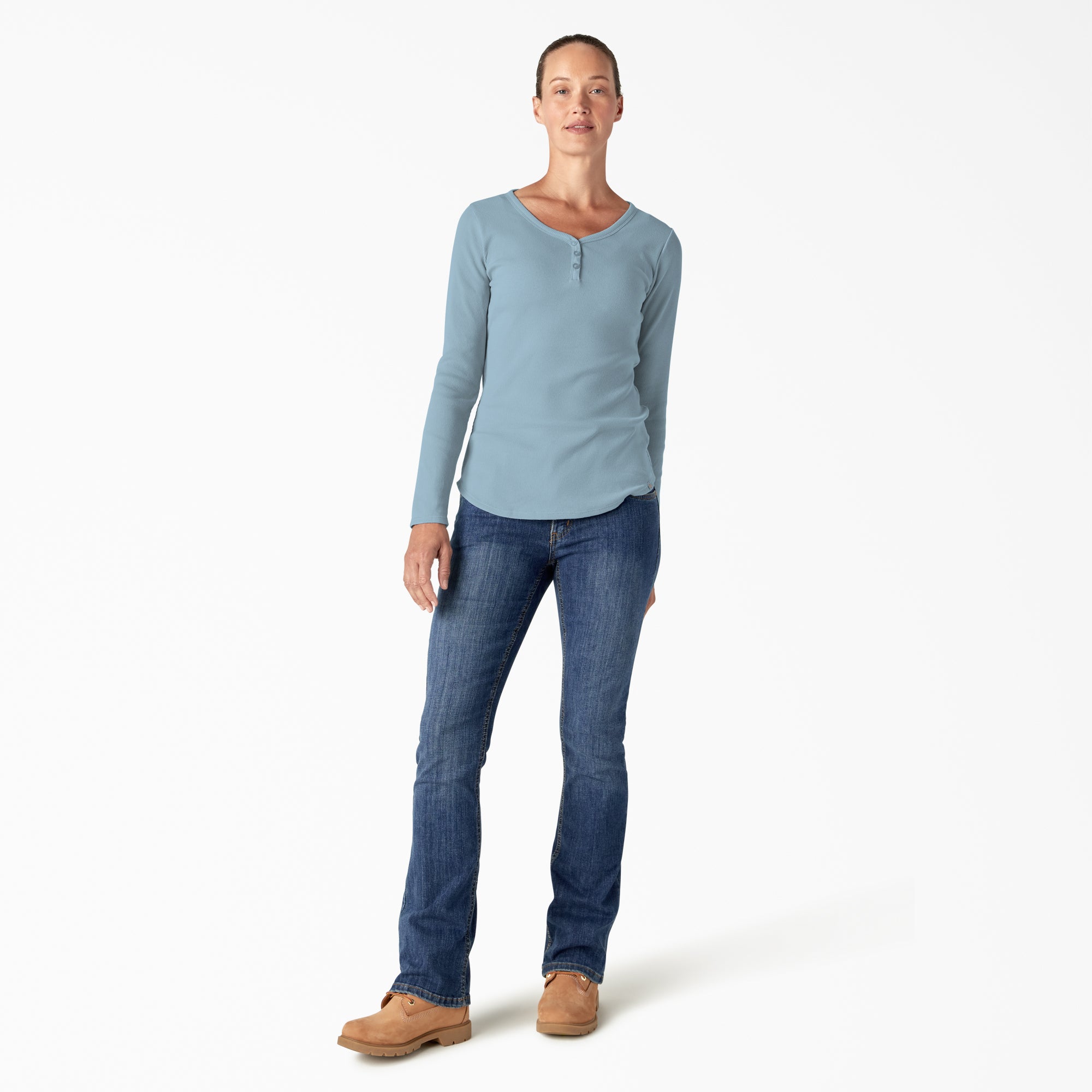 Women's Henley Long Sleeve Shirt - Image 4
