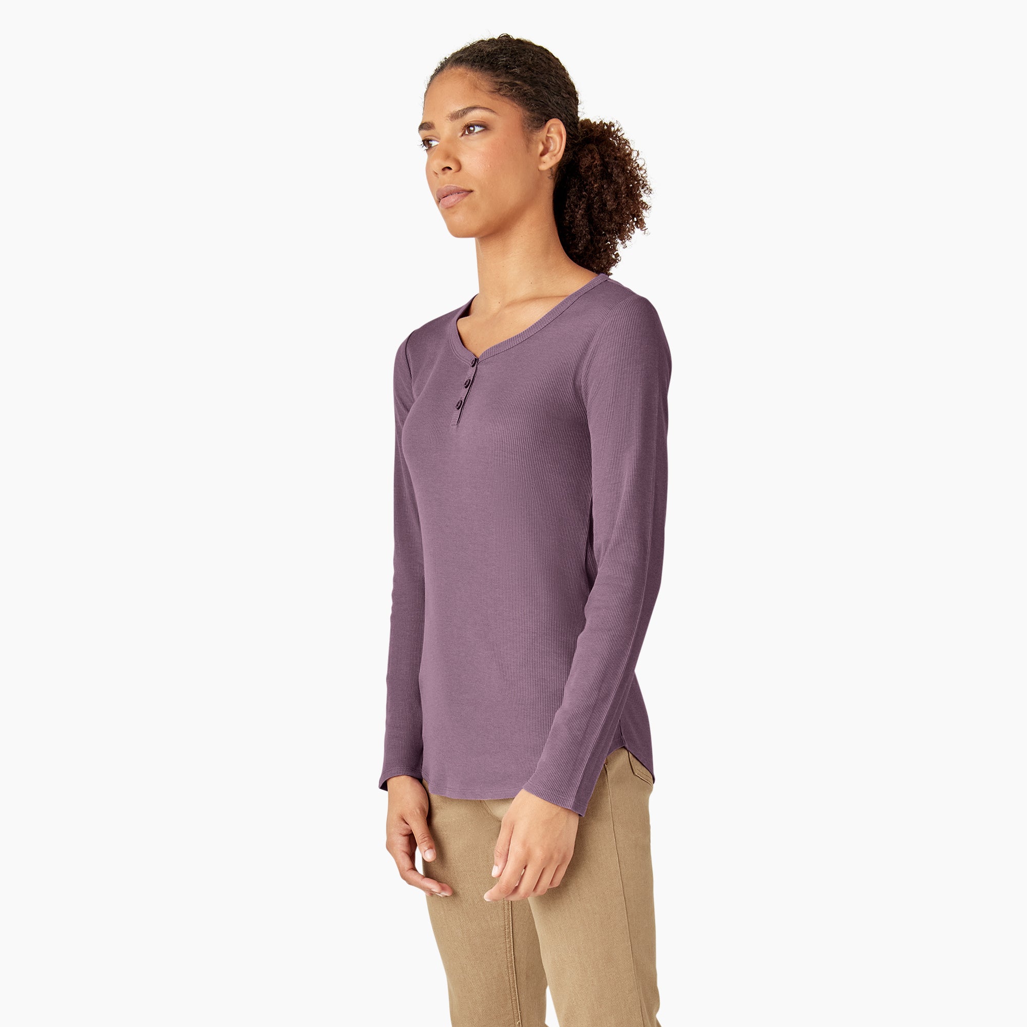 Women's Henley Long Sleeve Shirt - Image 3