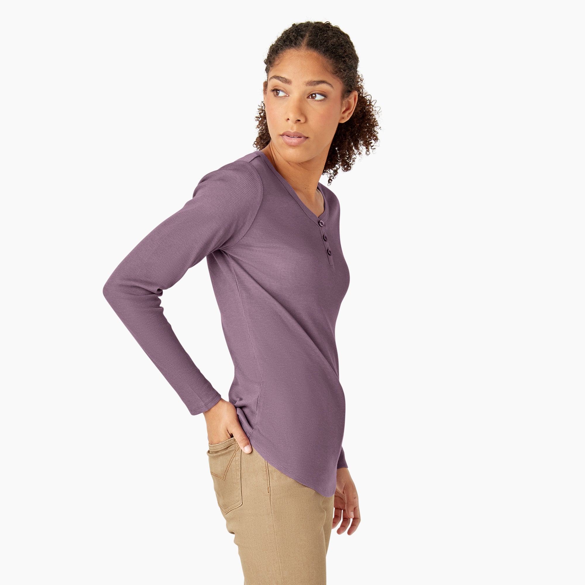 Women's Henley Long Sleeve Shirt - Image 4