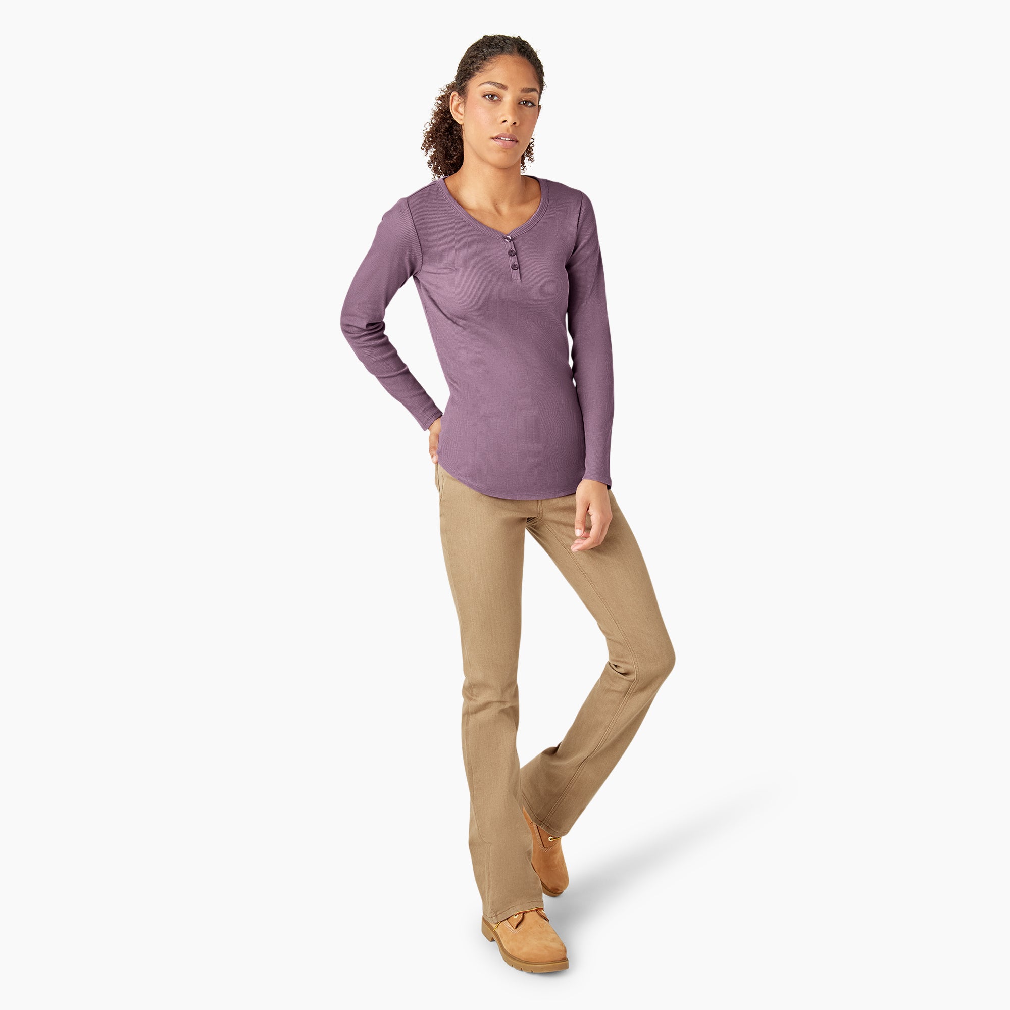 Women's Henley Long Sleeve Shirt - Image 5