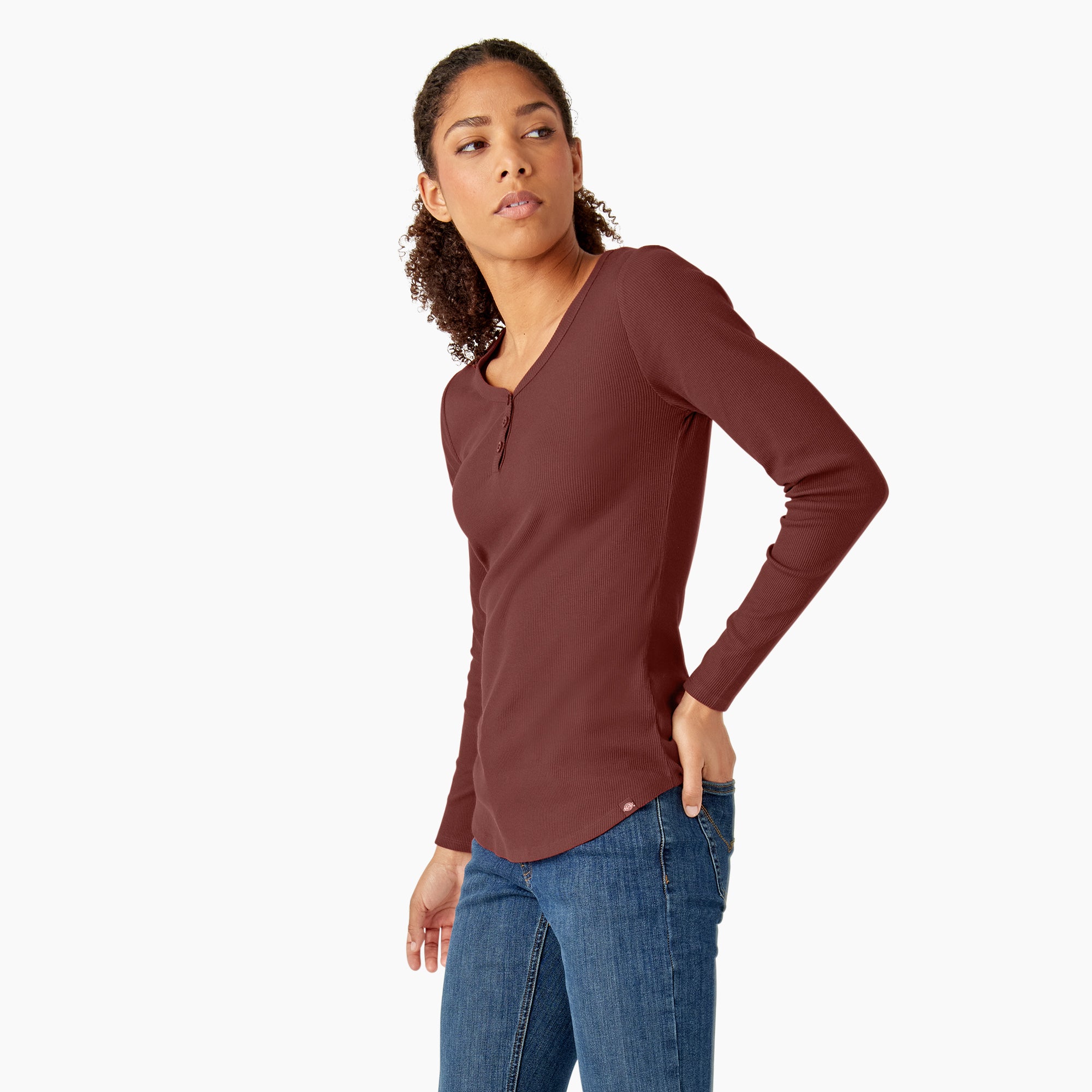 Women's Henley Long Sleeve Shirt - Image 3