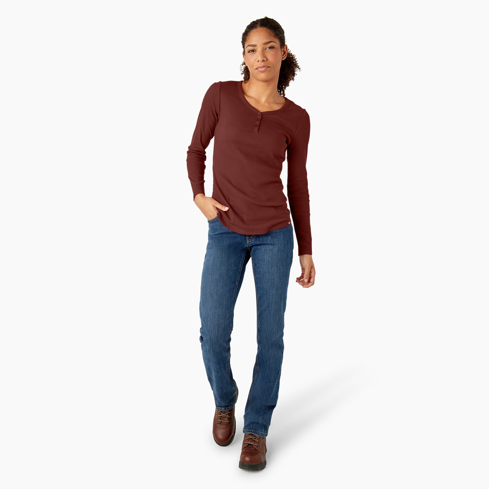 Women's Henley Long Sleeve Shirt - Image 5