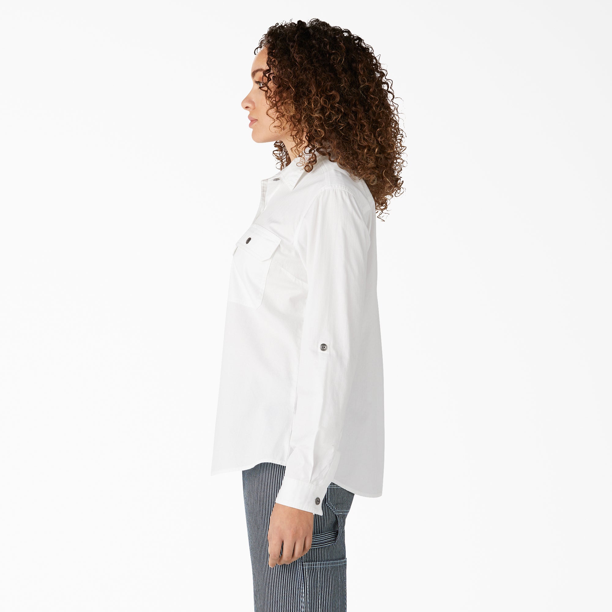 Women's Long Sleeve Roll-Tab Work Shirt - Image 3