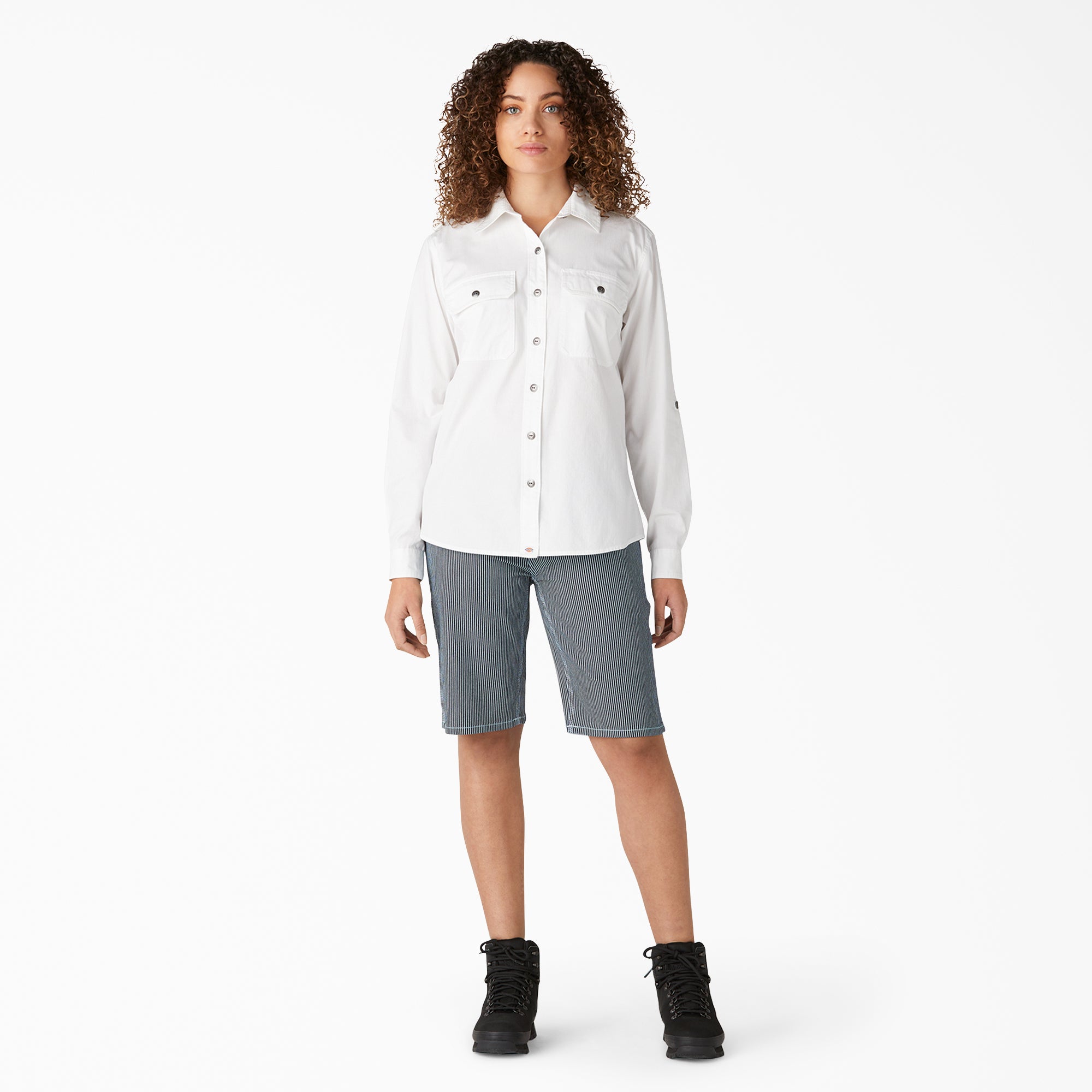 Women's Long Sleeve Roll-Tab Work Shirt - Image 4