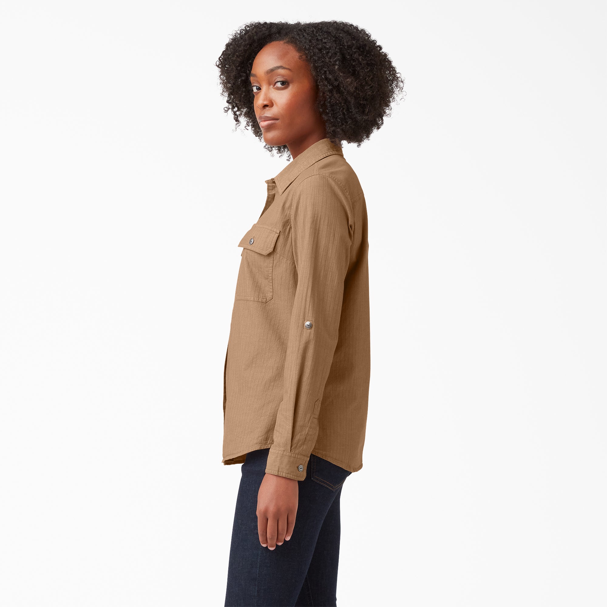 Women's Long Sleeve Roll-Tab Work Shirt - Image 3