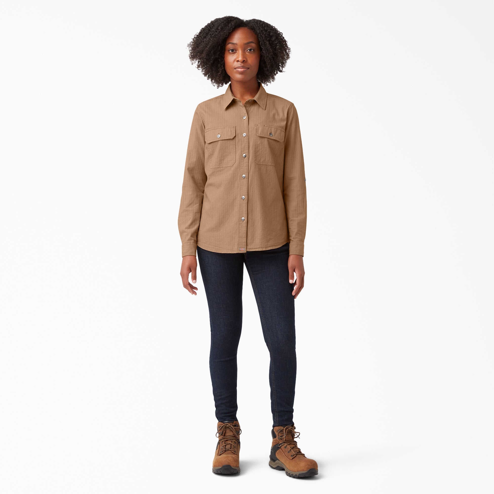 Women's Long Sleeve Roll-Tab Work Shirt - Image 4