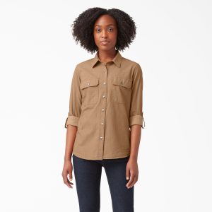 Women's Long Sleeve Roll-Tab Work Shirt