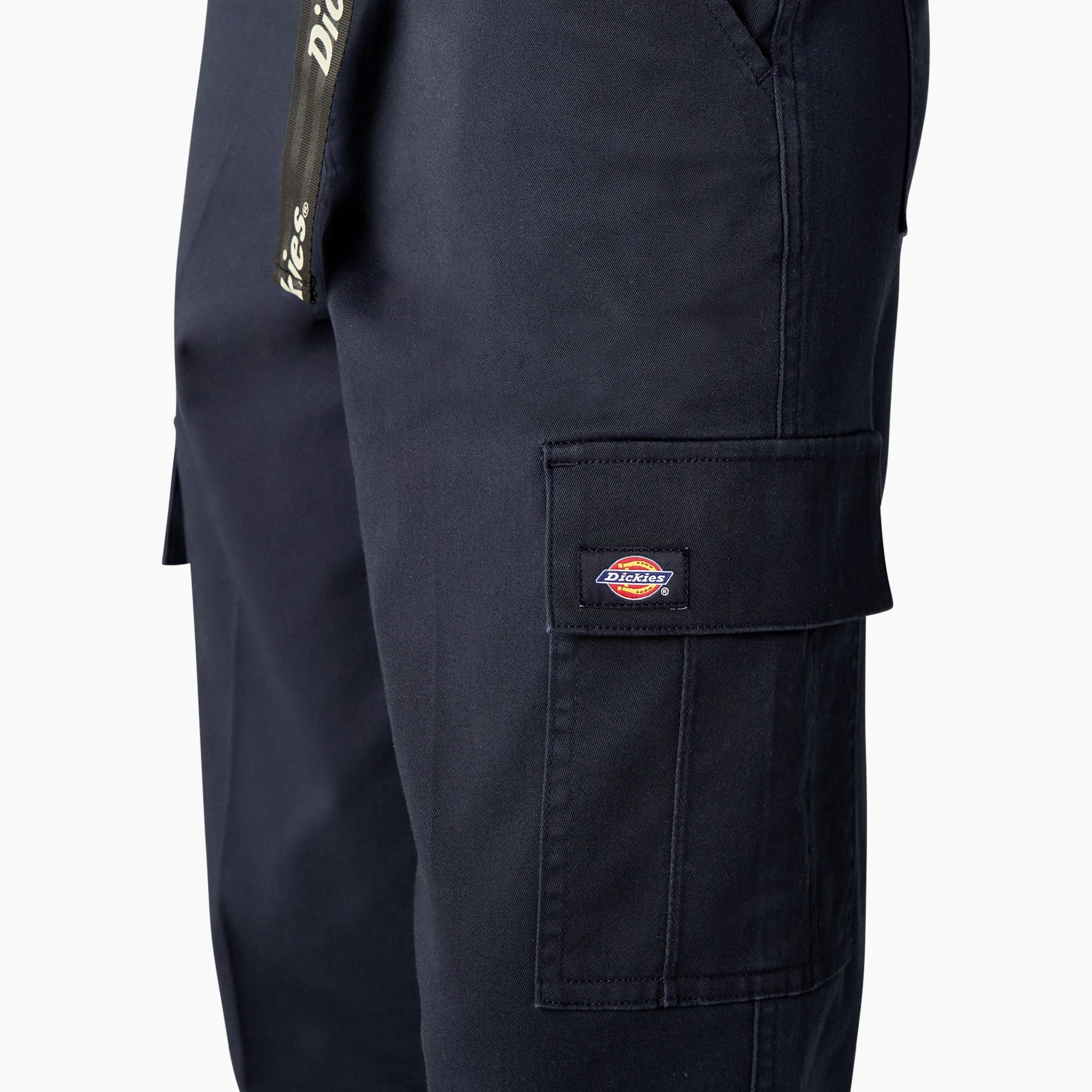 Women's Relaxed Fit Contrast Stitch Cropped Cargo Pants - Image 5