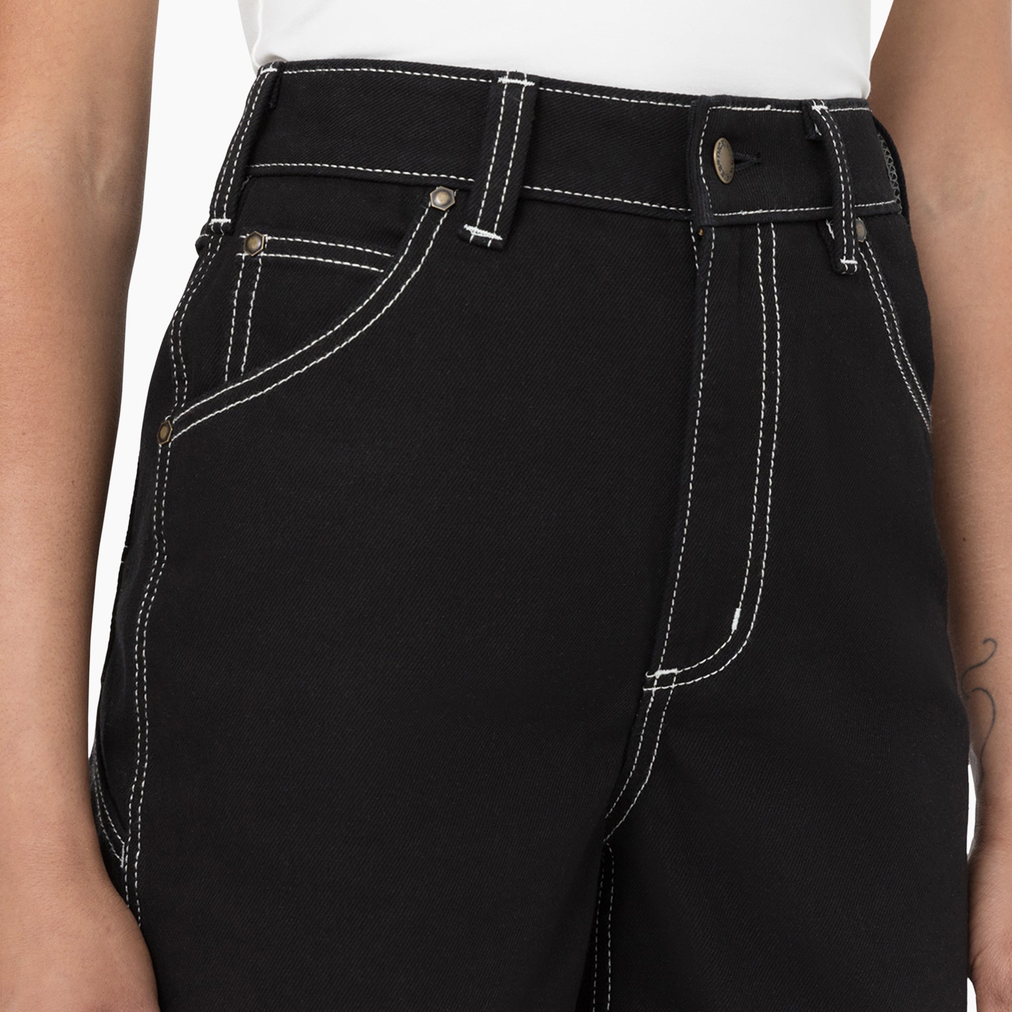 Women's Carpenter Jean Shorts. 5 - Image 6