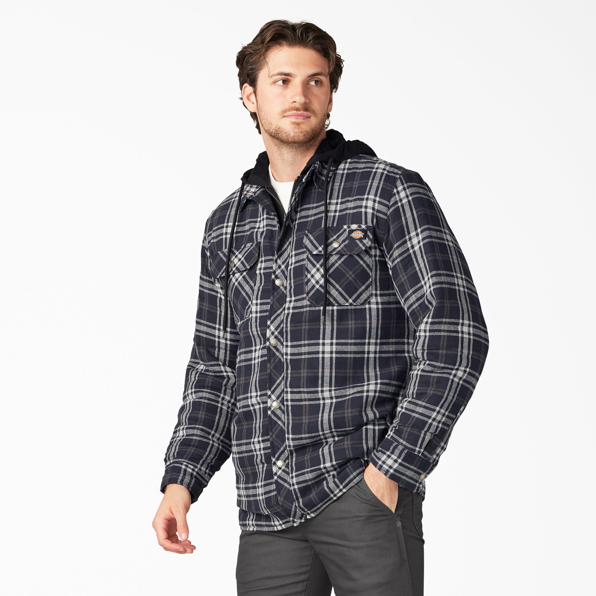 Flannel Hooded Shirt Jacket - Image 3