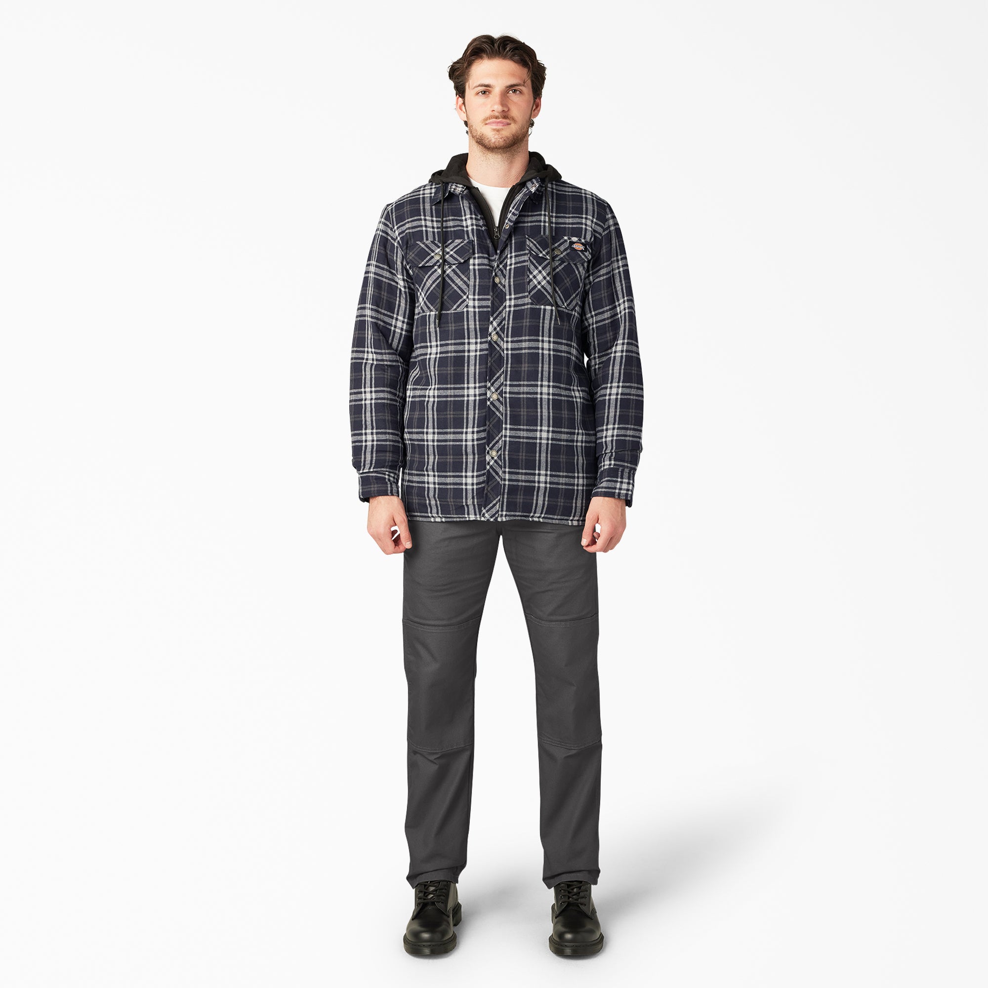 Flannel Hooded Shirt Jacket - Image 4