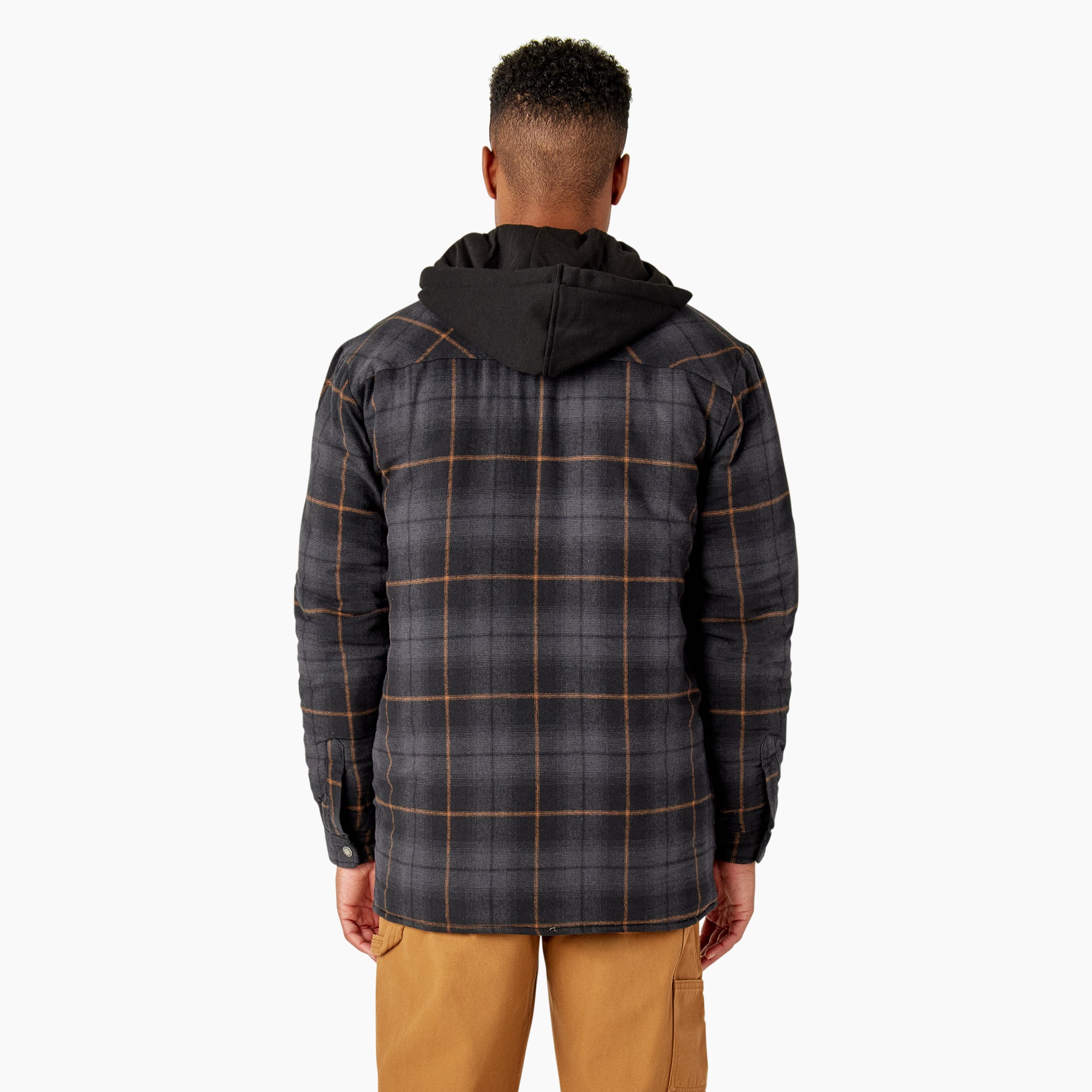 Water Repellent Flannel Hooded Shirt Jacket - Image 2