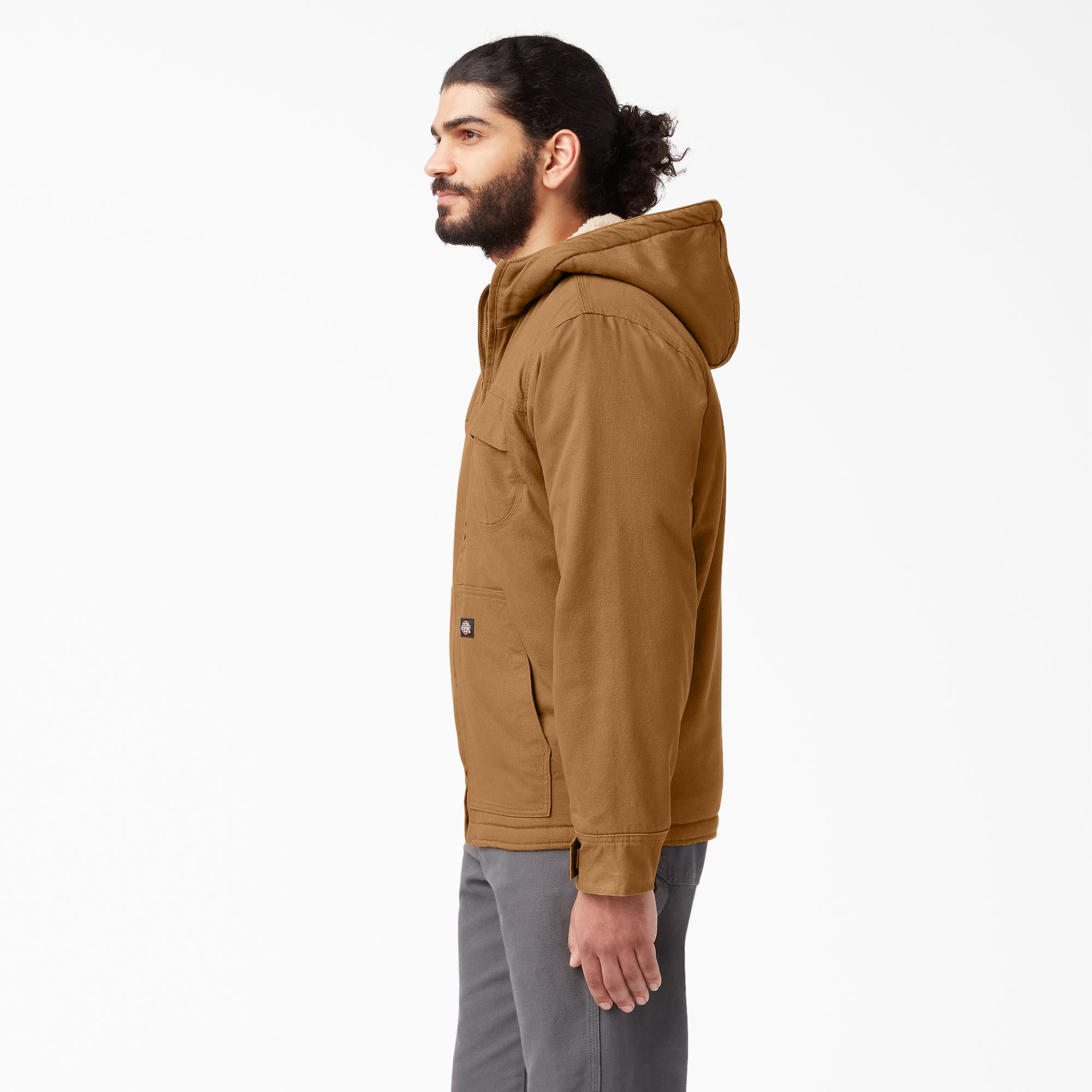 Duck High Pile Fleece Lined Hooded Jacket - Image 3