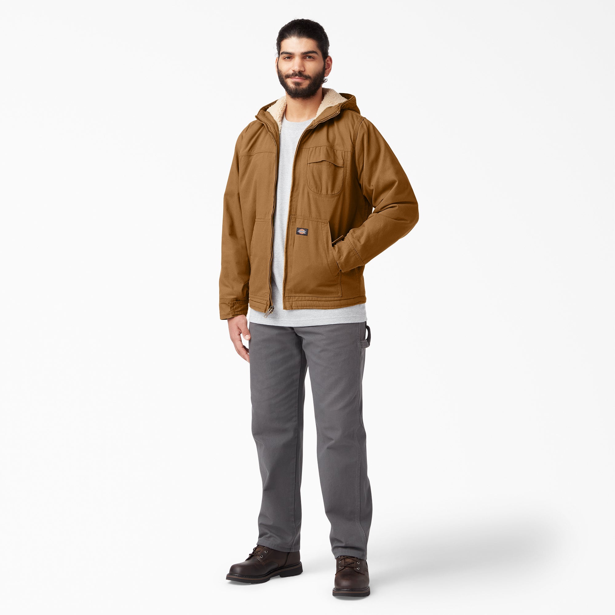 Duck High Pile Fleece Lined Hooded Jacket - Image 4
