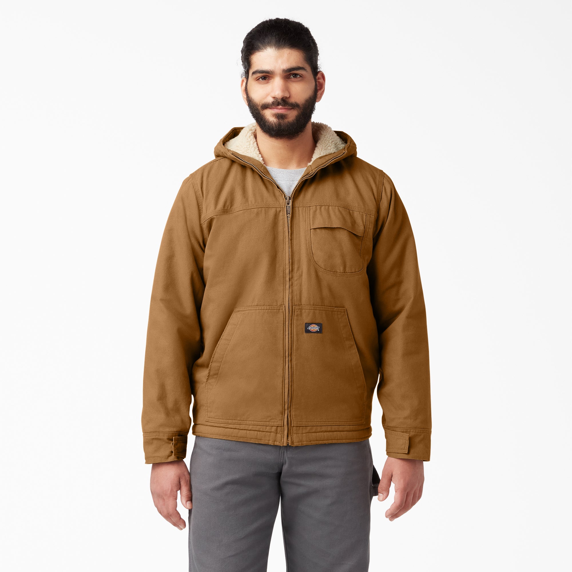 Duck High Pile Fleece Lined Hooded Jacket